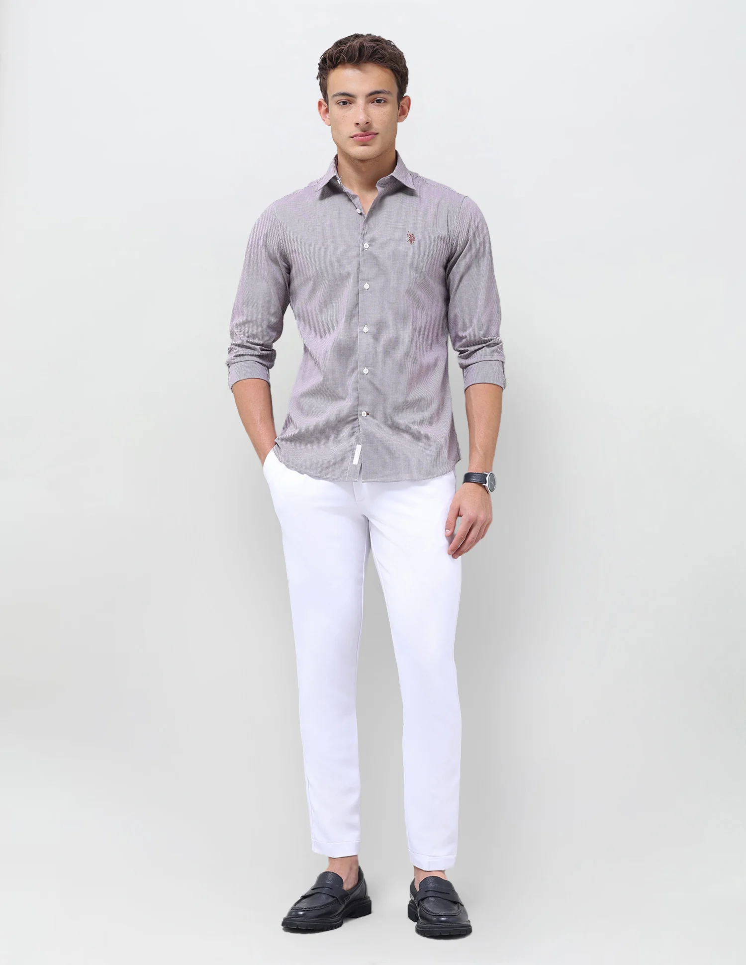 Micro Checked Regular Fit Shirt - Image 3