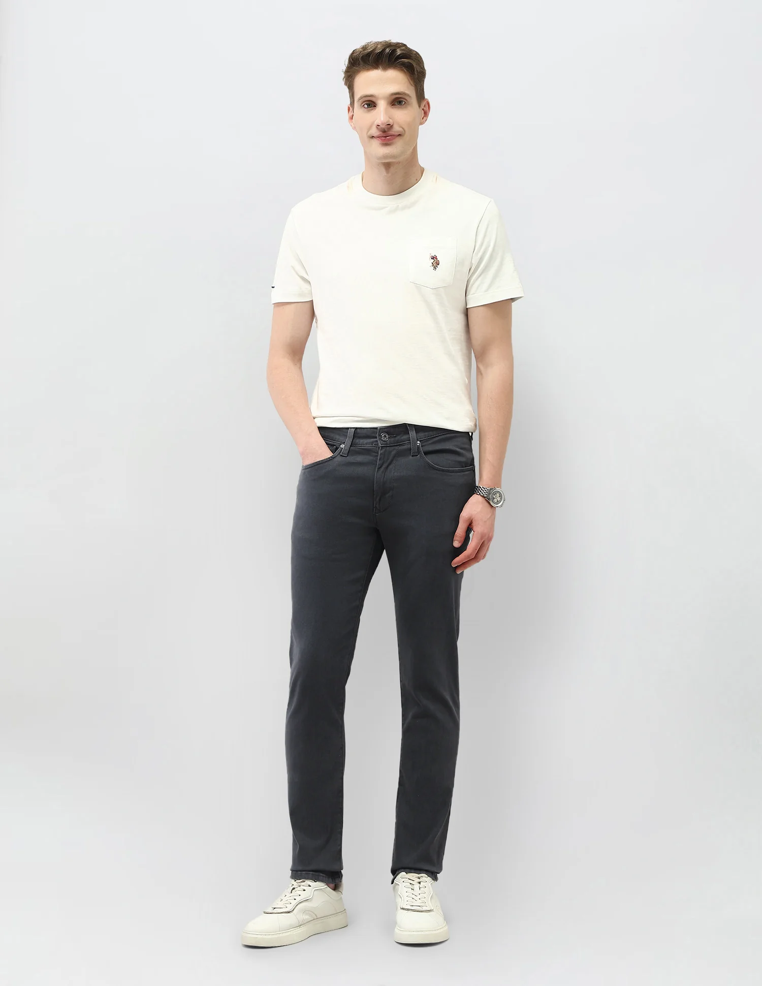 Mid Rise Brandon Slim Tapered Fit Jeans - Image 3