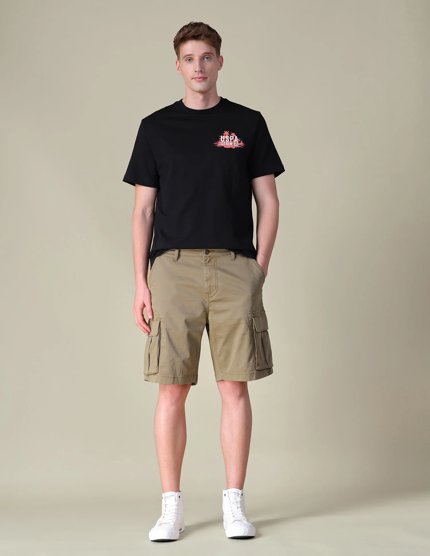 Mid Rise Cargo Shorts - Image 3