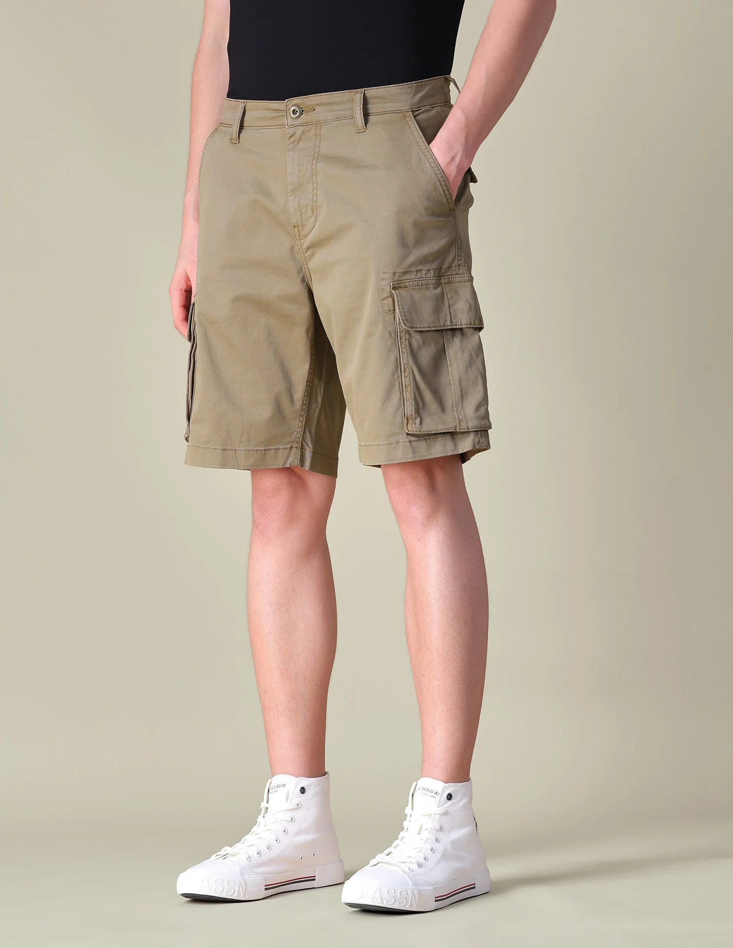 Mid Rise Cargo Shorts - Image 4