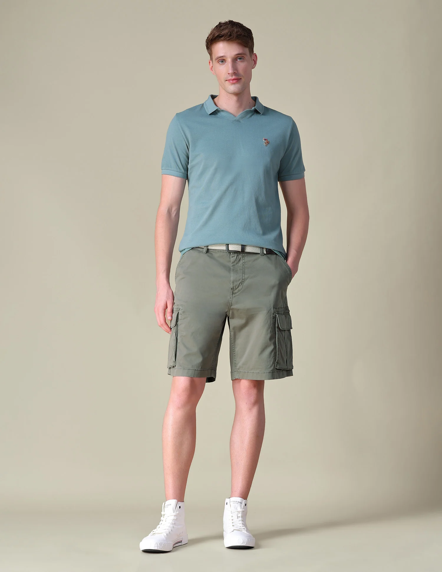 Mid Rise Cargo Shorts - Image 3