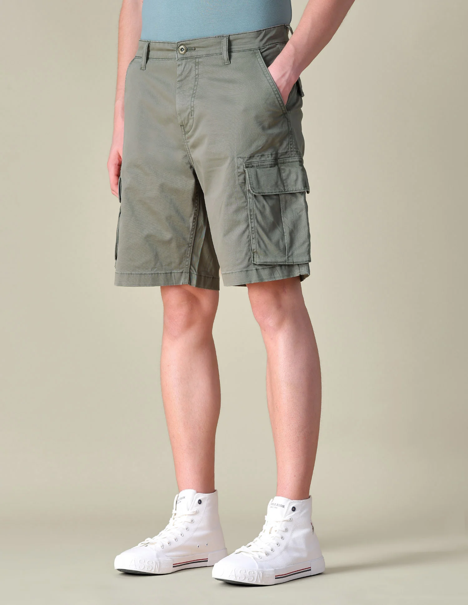 Mid Rise Cargo Shorts - Image 4