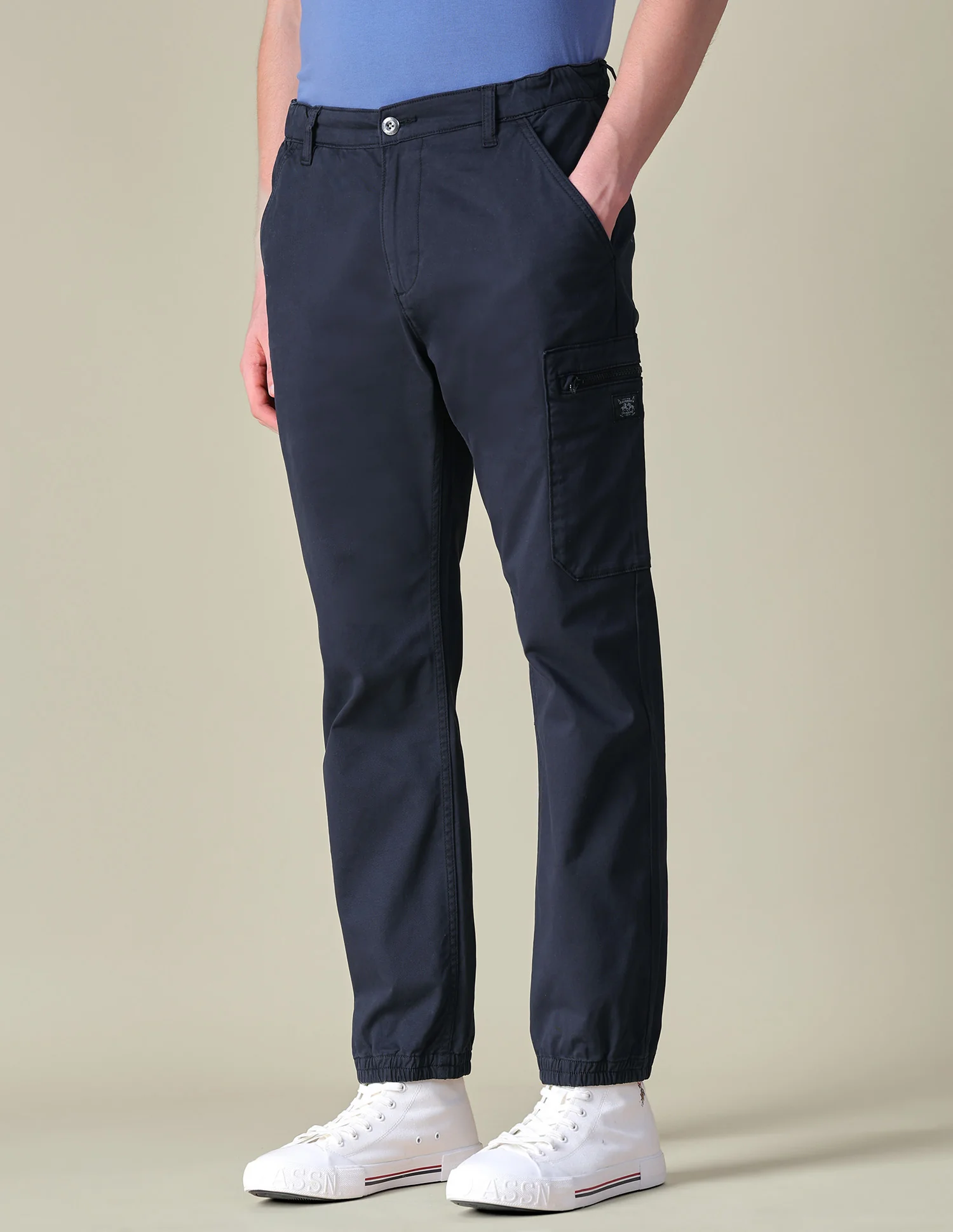Mid Rise Regular Fit Cargos - Image 4