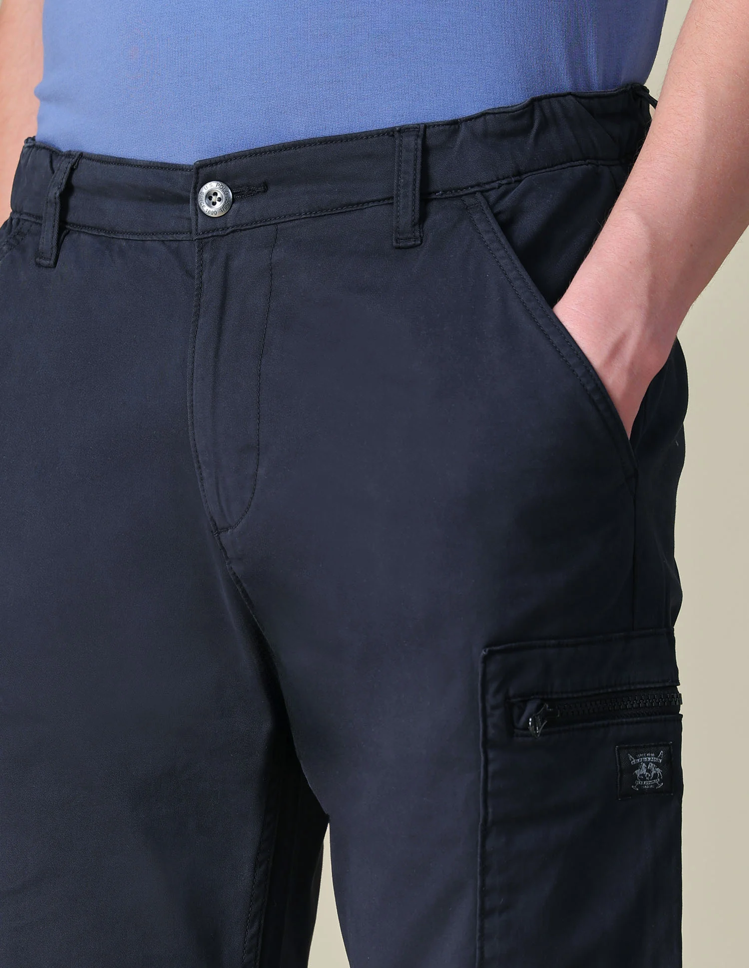 Mid Rise Regular Fit Cargos - Image 7