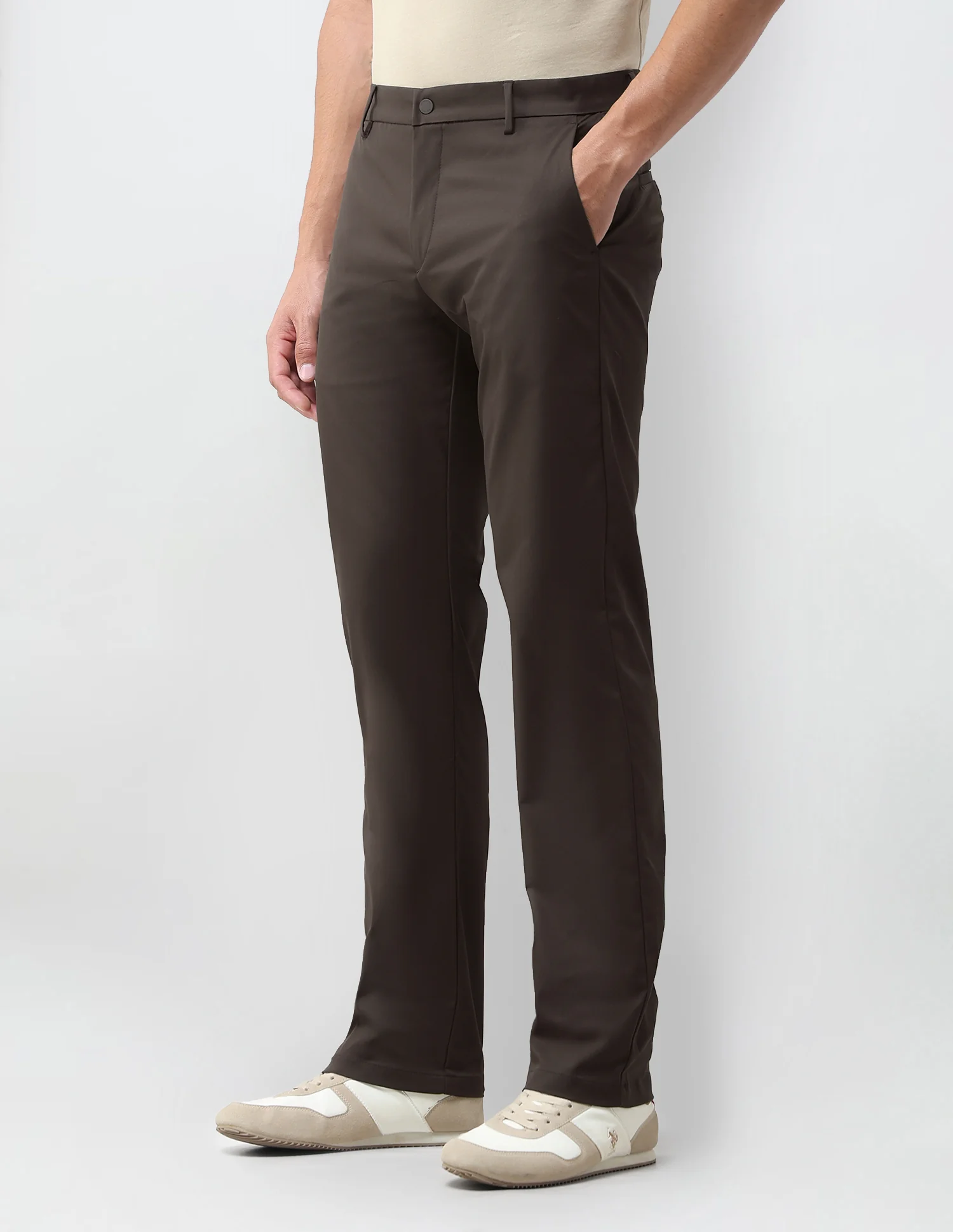 Mid Rise Riley Straight Fit Trousers - Image 4