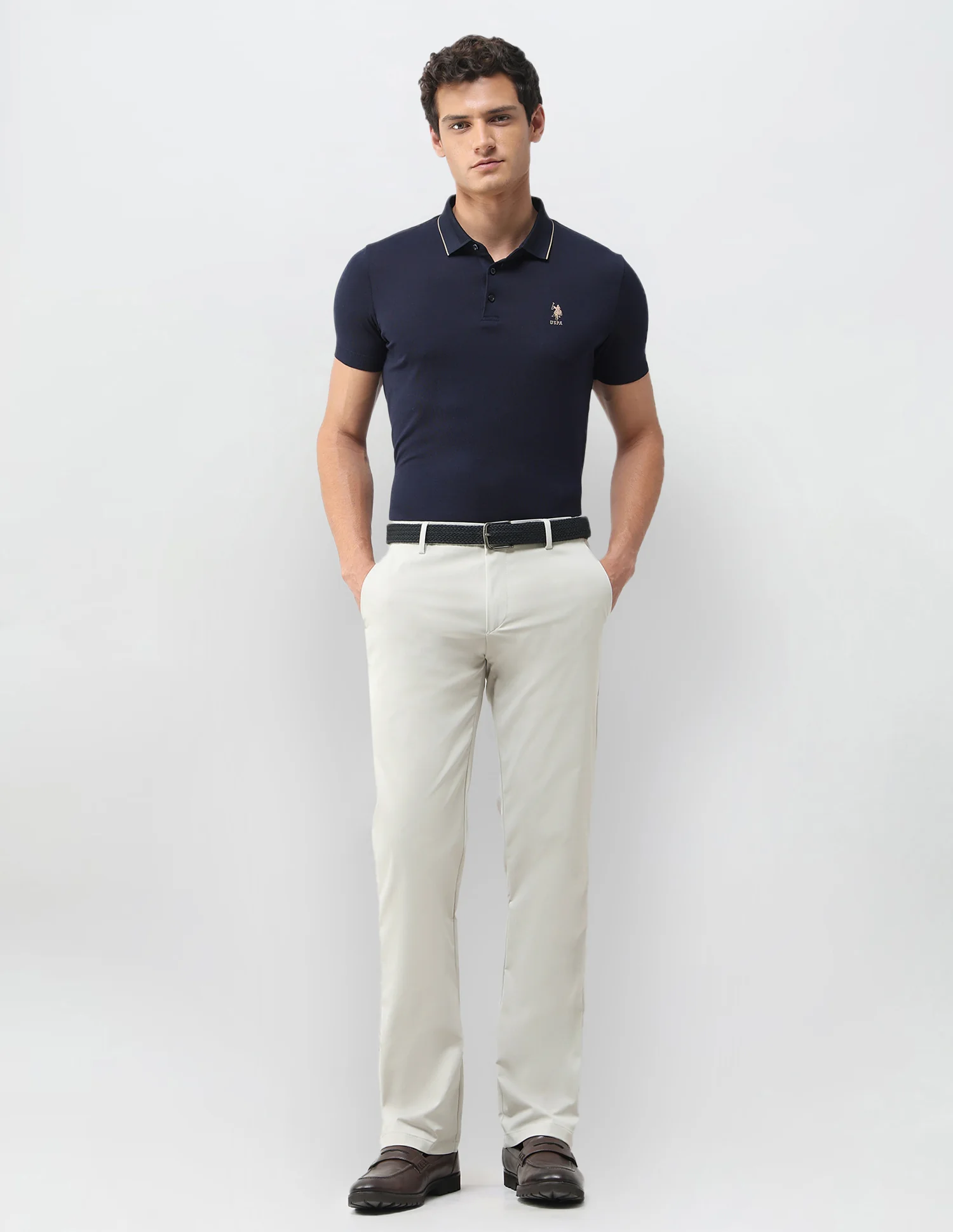 Mid Rise Riley Straight Fit Trousers - Image 3