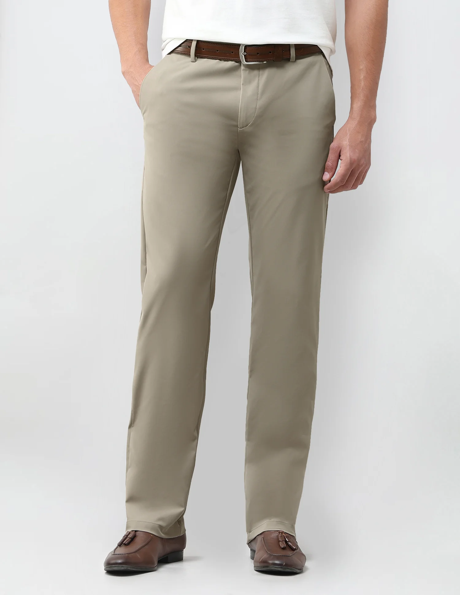 Mid Rise Riley Straight Fit Trousers