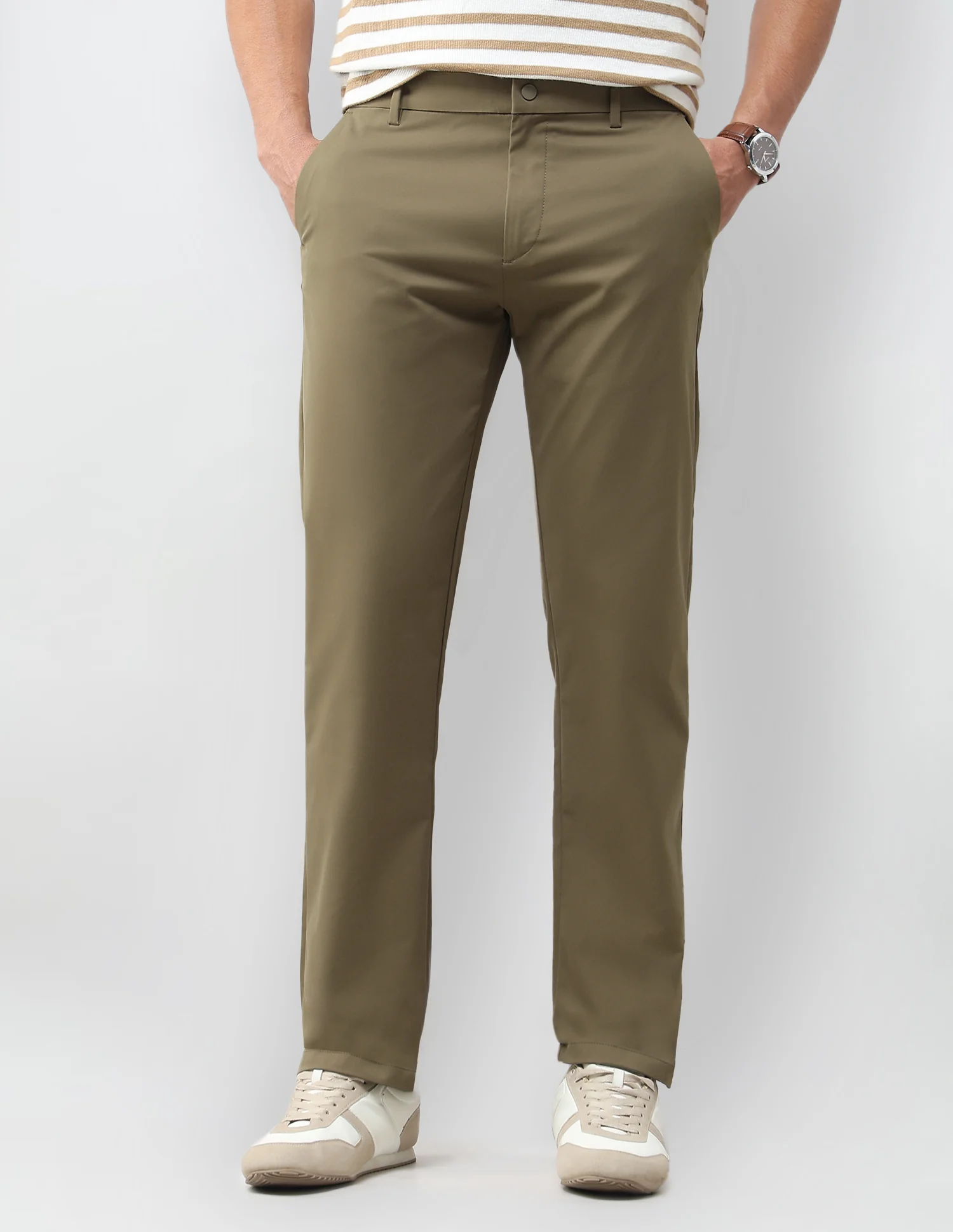 Mid Rise Riley Straight Fit Trousers