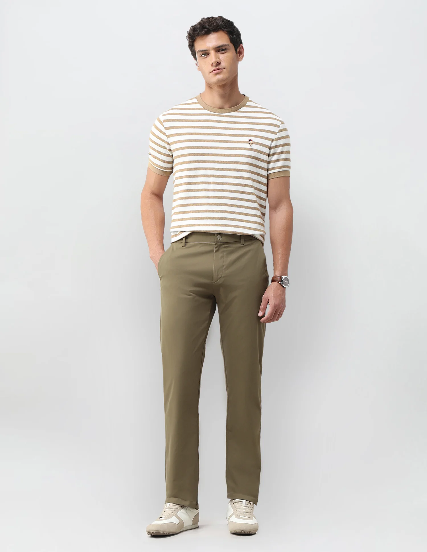 Mid Rise Riley Straight Fit Trousers - Image 3