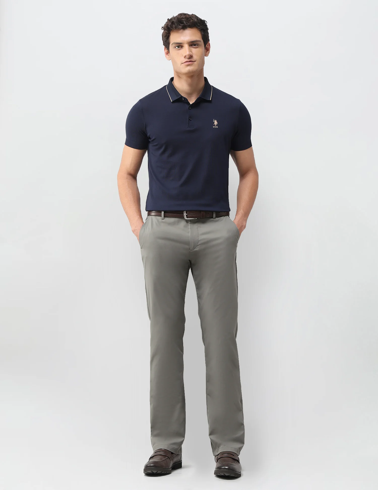 Mid Rise Riley Straight Fit Trousers - Image 3