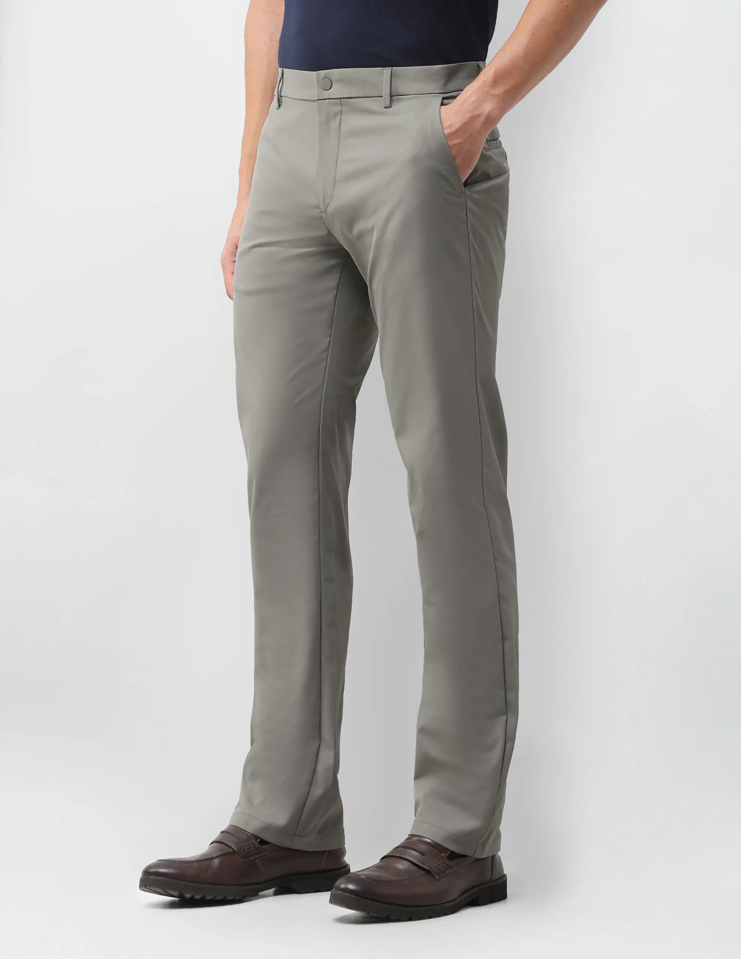 Mid Rise Riley Straight Fit Trousers - Image 4