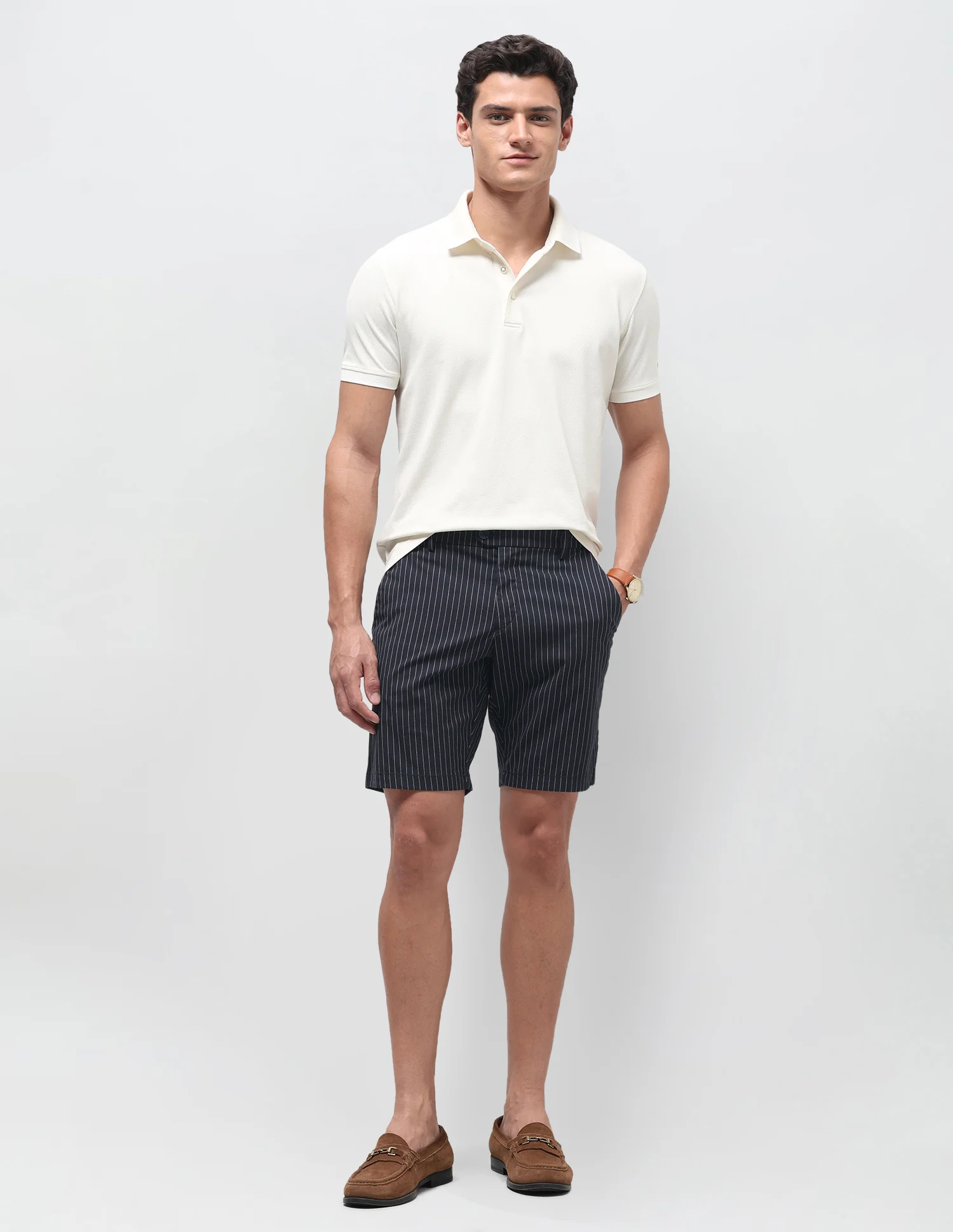 Mid Rise Slim Fit Shorts - Image 3