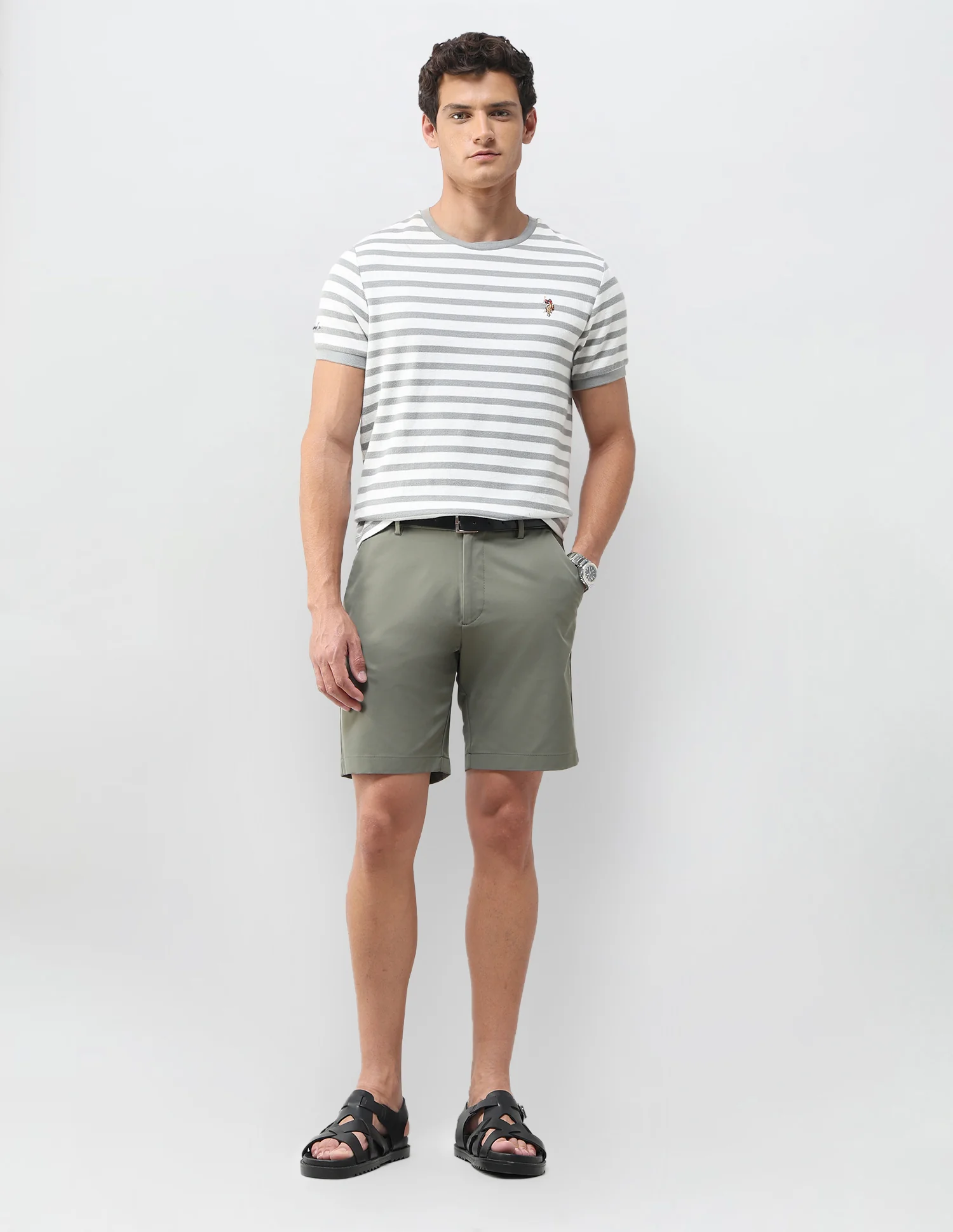 Mid Rise Slim Fit Shorts - Image 3