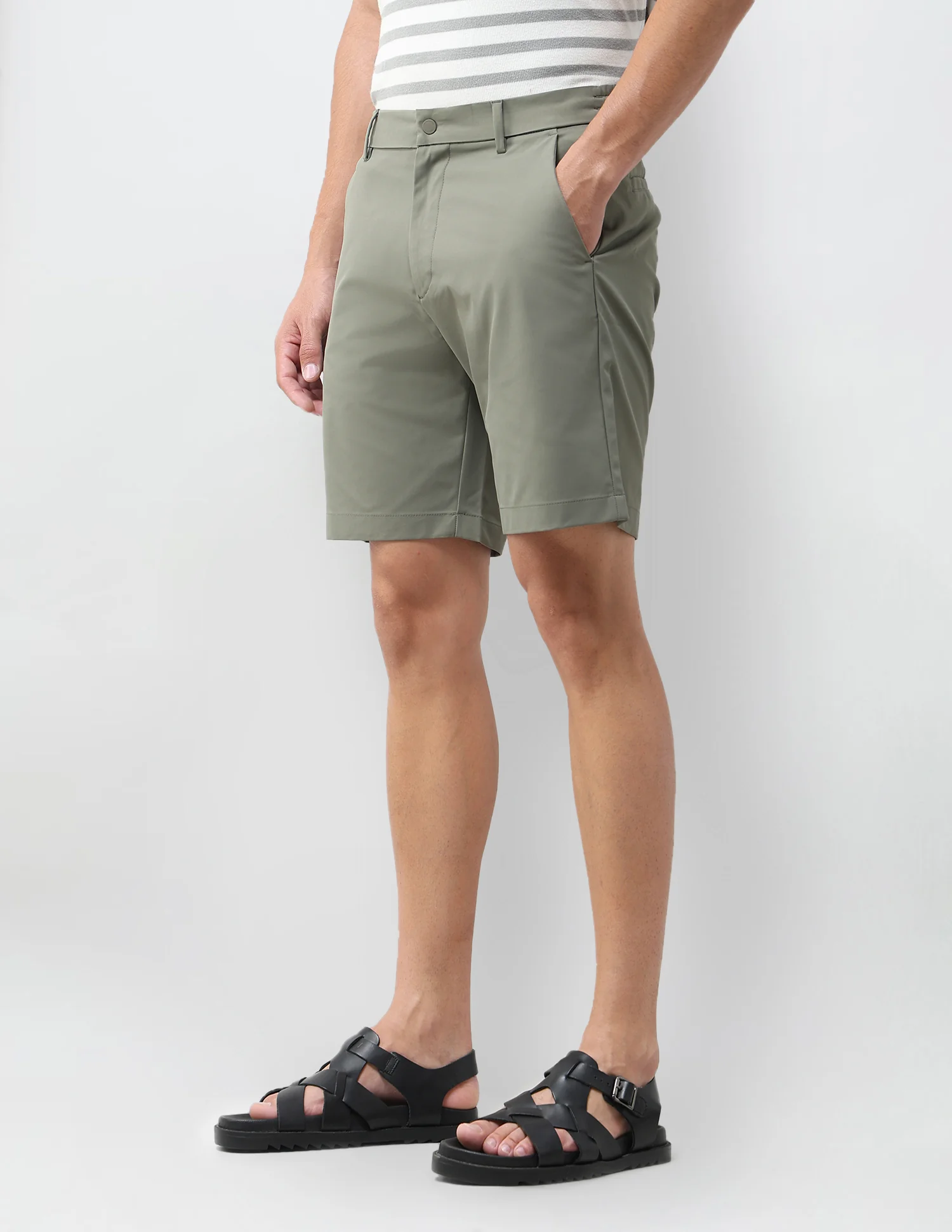 Mid Rise Slim Fit Shorts - Image 4