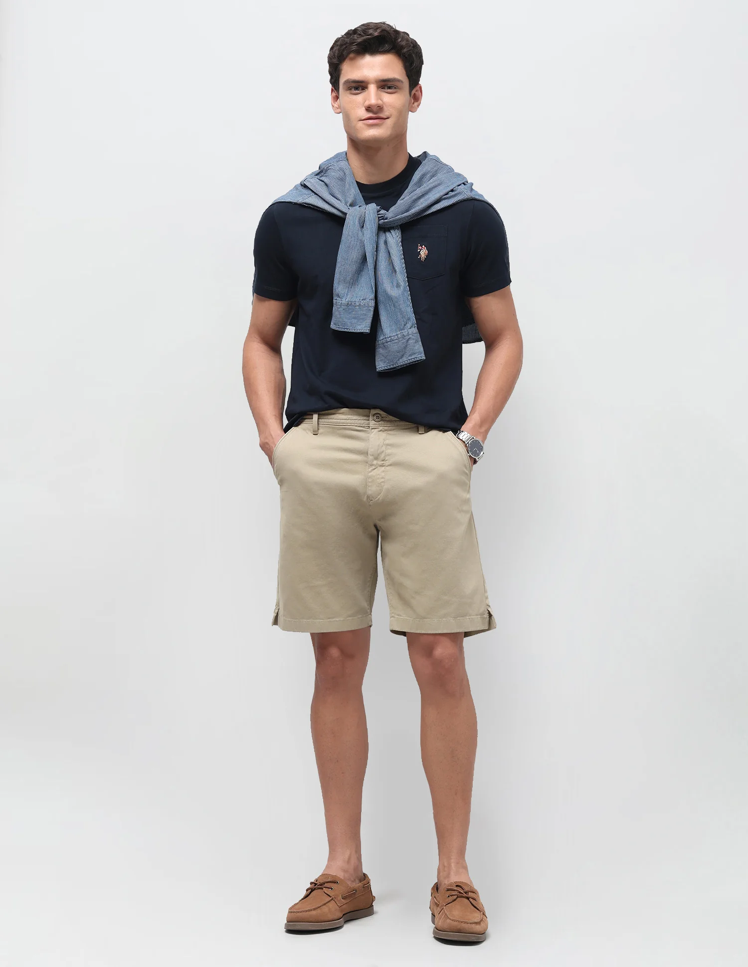 Mid Rise Slim Fit Shorts - Image 3