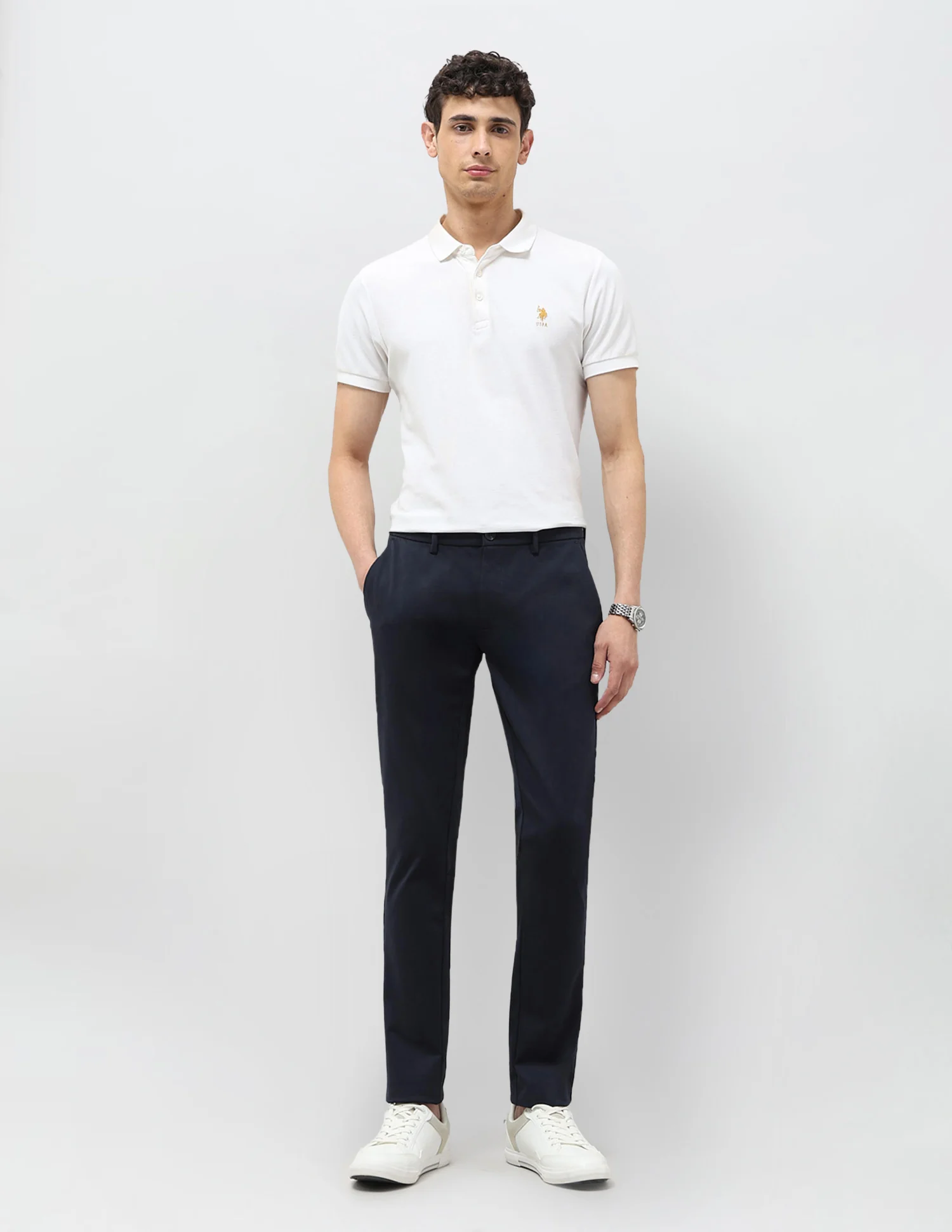 Mid Rise Slim Fit Trousers - Image 3
