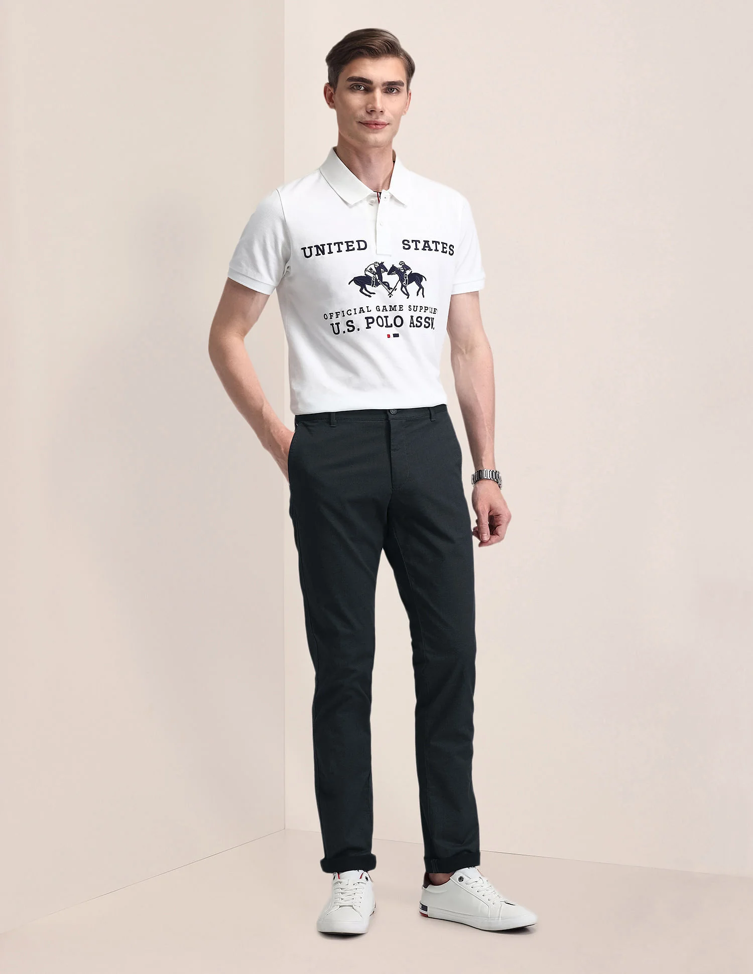Mid Rise Slim Fit Trousers - Image 3