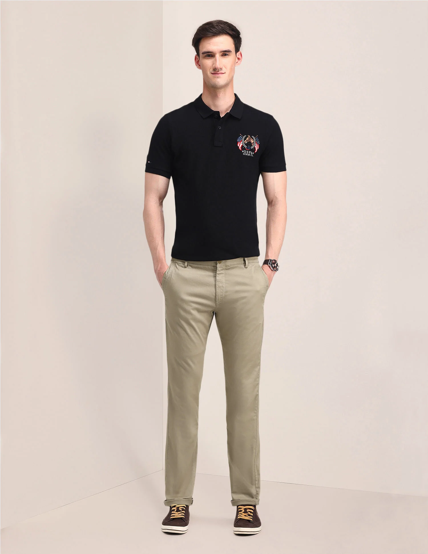 Mid Rise Slim Fit Trousers - Image 3