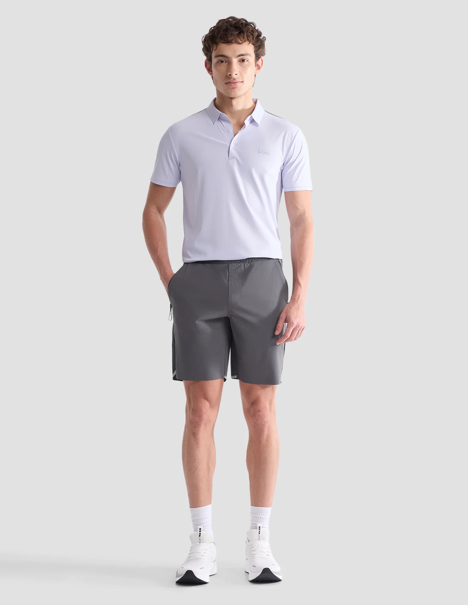 Mid Rise Solid Active Shorts - Image 3