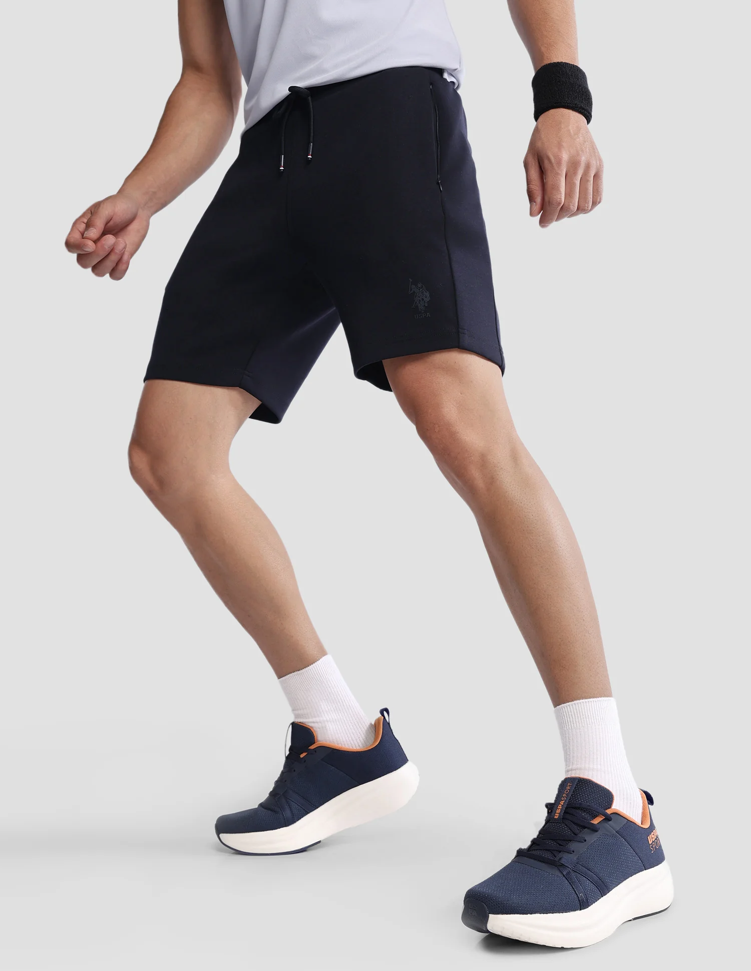 Mid Rise Solid Active Shorts