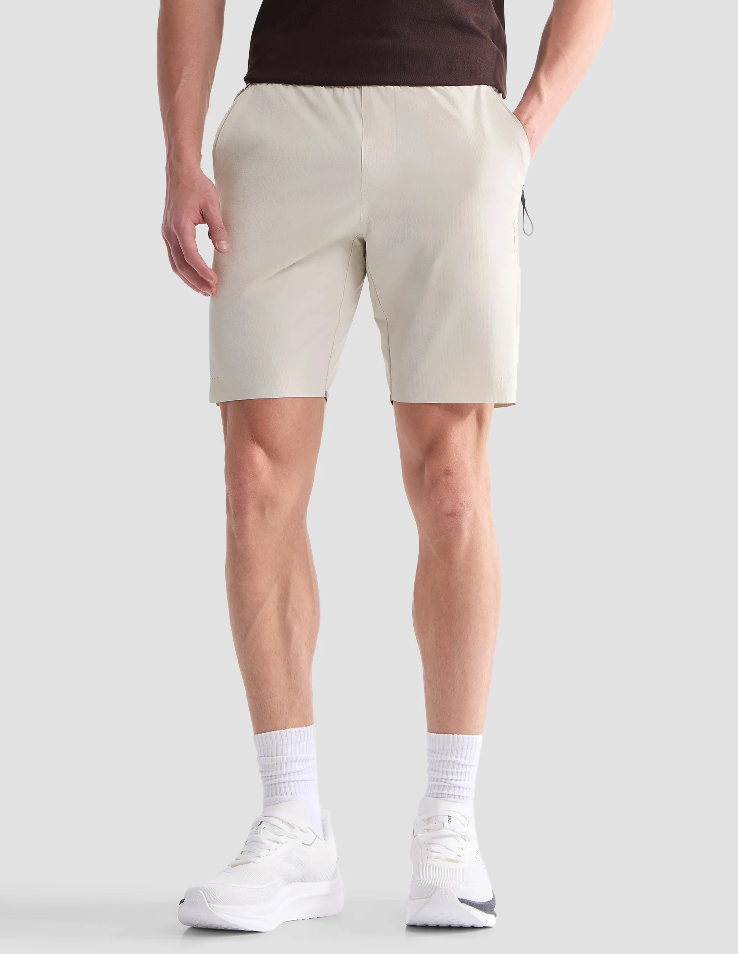 Mid Rise Solid Active Shorts
