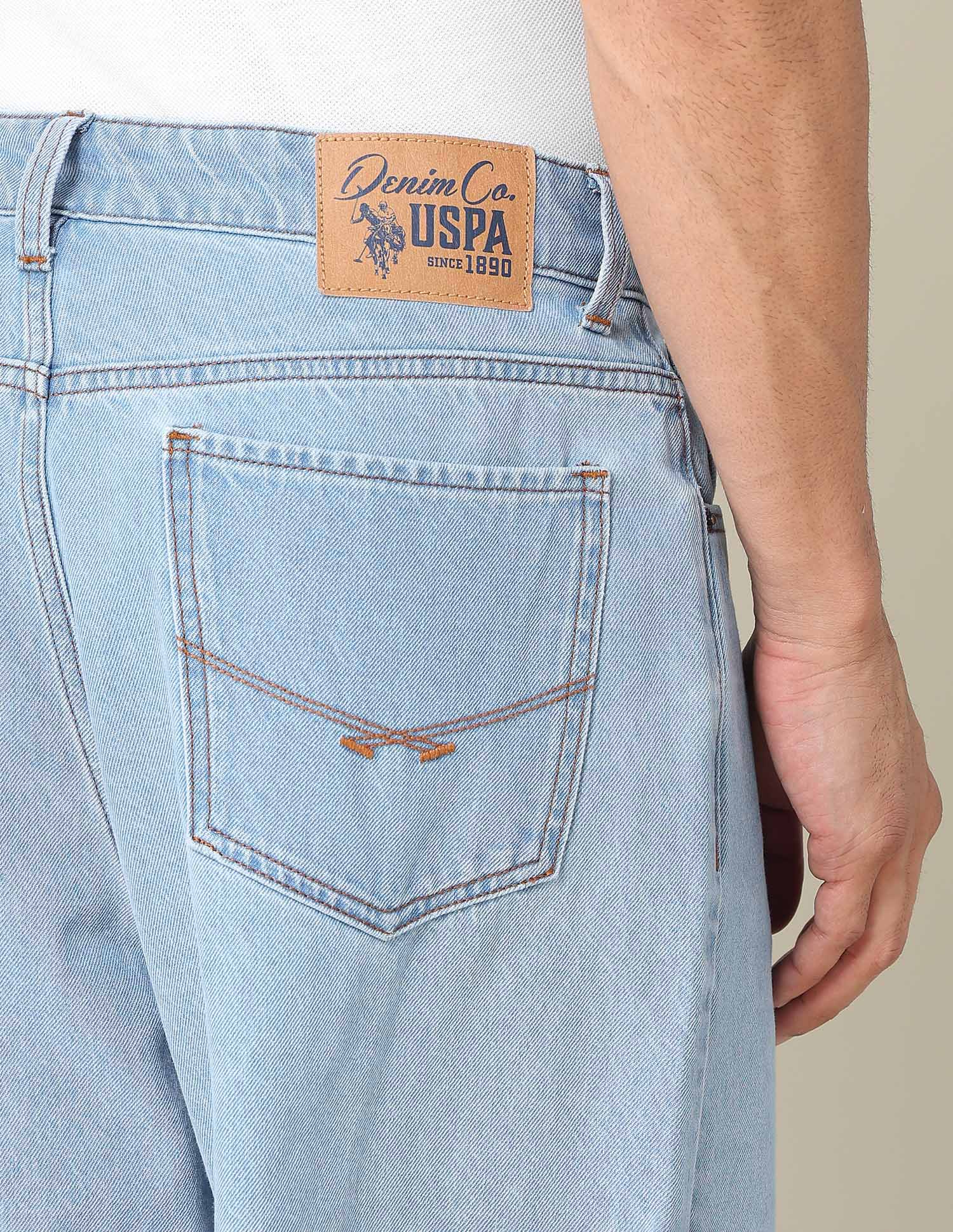 Mid Rise Solid Denim Shorts - Image 8