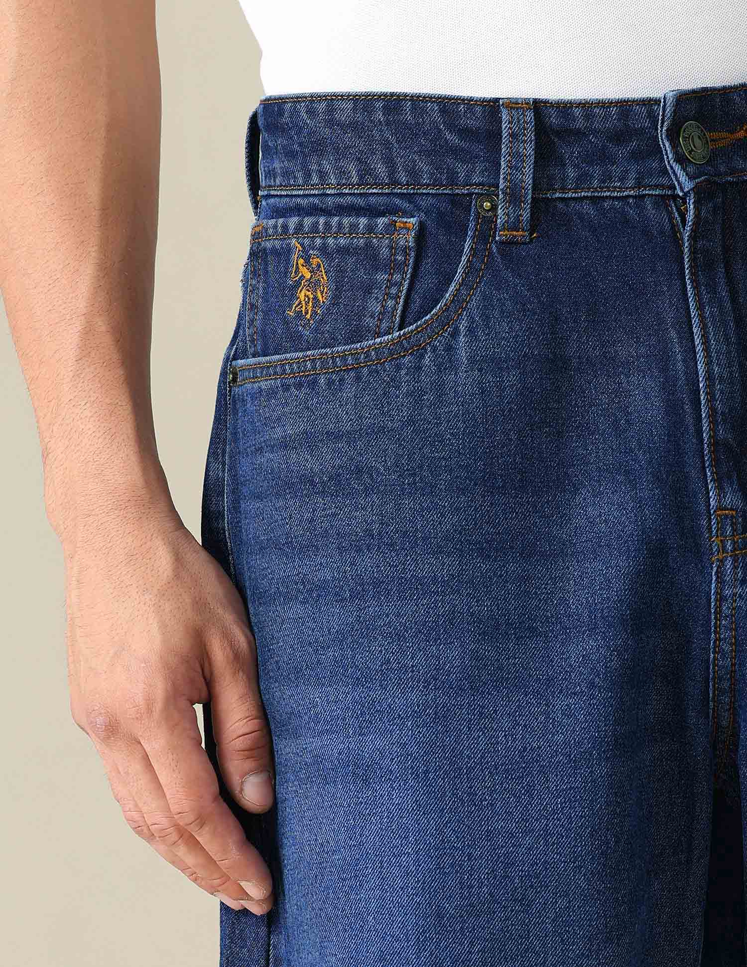 Mid Rise Solid Denim Shorts - Image 7