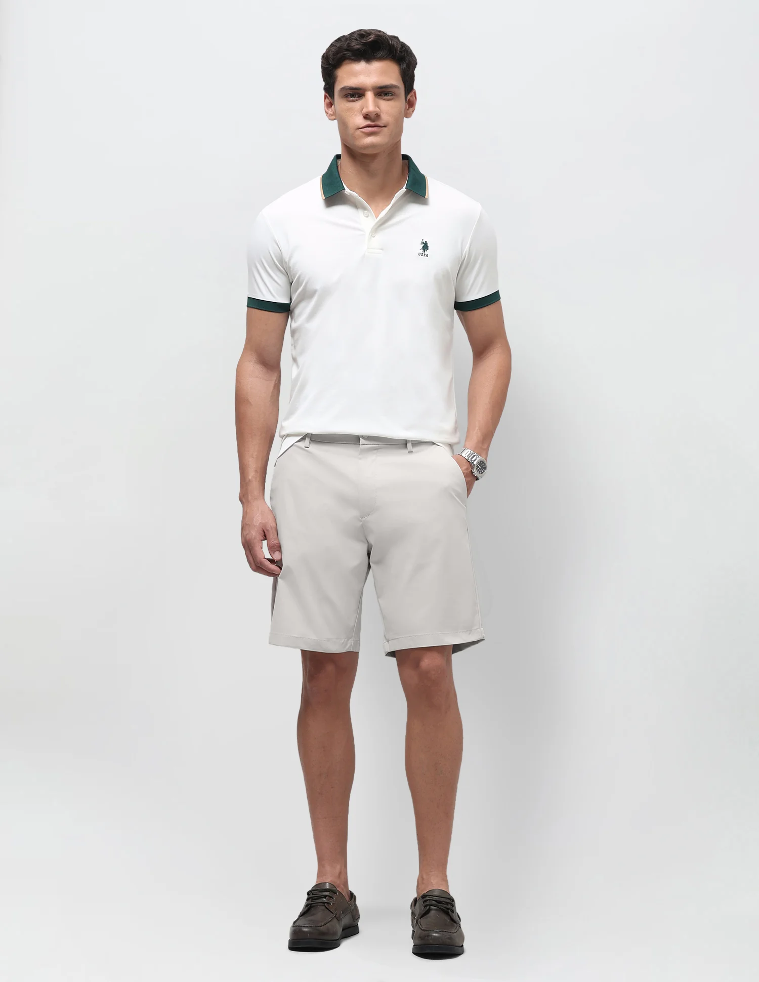 Mid Rise Solid Shorts - Image 3