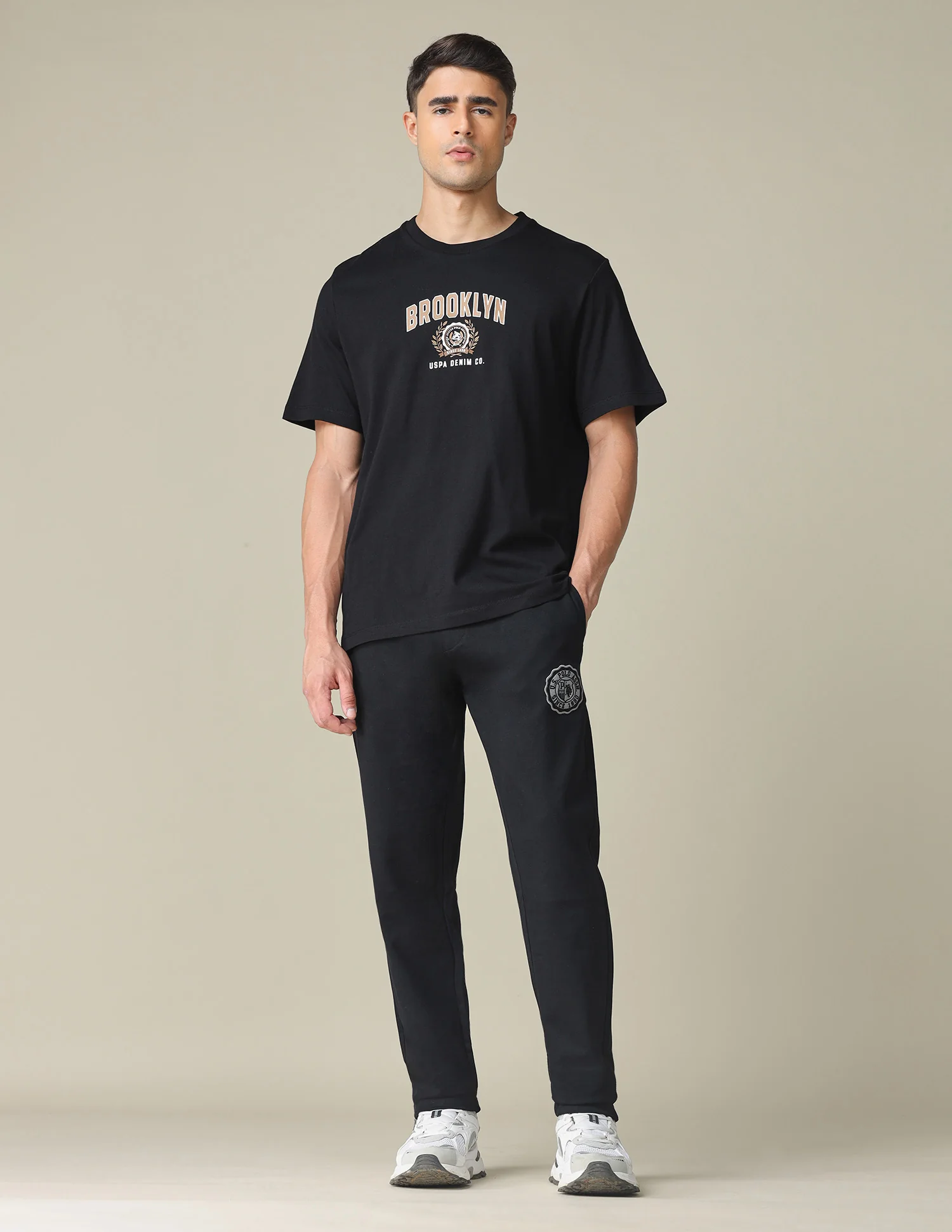 Mid Rise Solid Track Pants - Image 3
