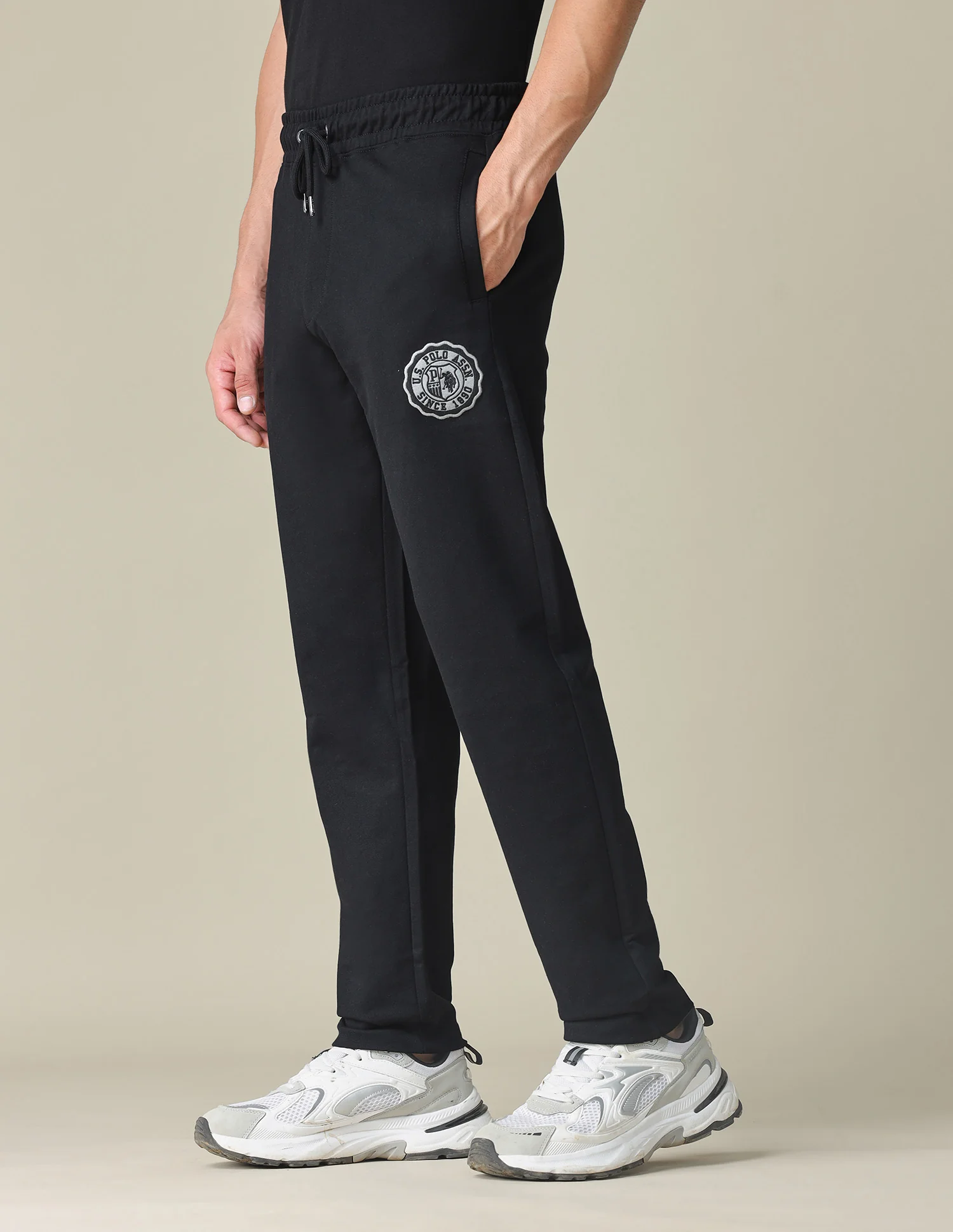 Mid Rise Solid Track Pants - Image 4