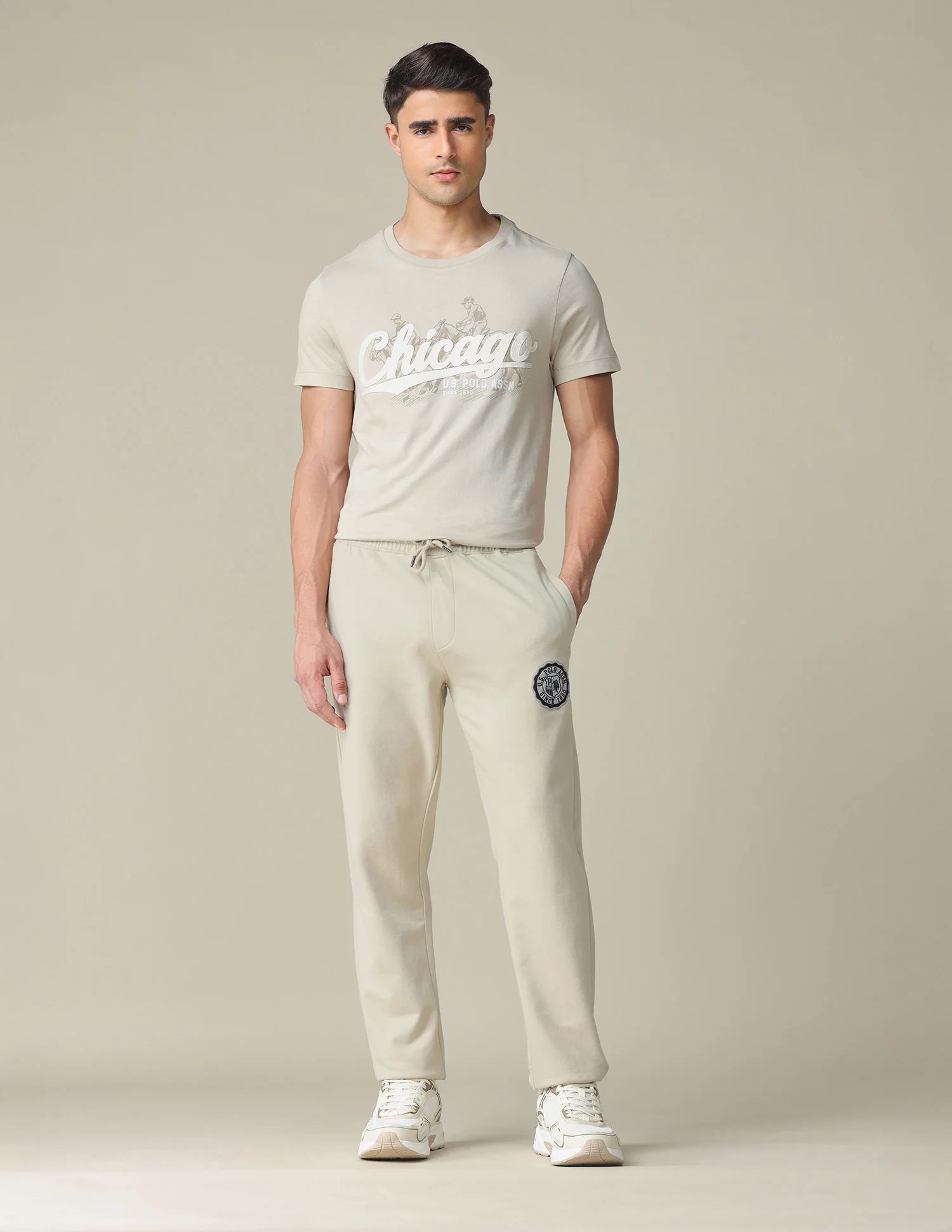 Mid Rise Solid Track Pants - Image 3
