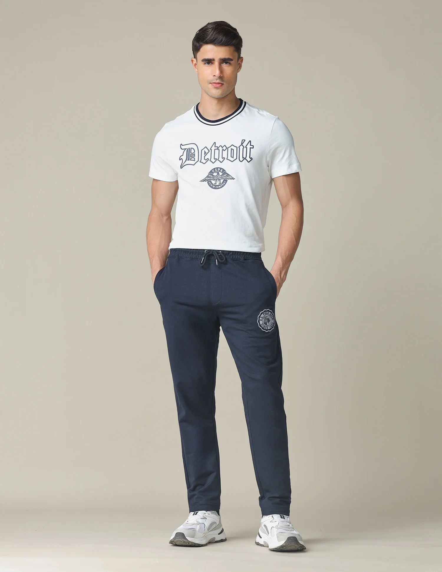 Mid Rise Solid Track Pants - Image 3