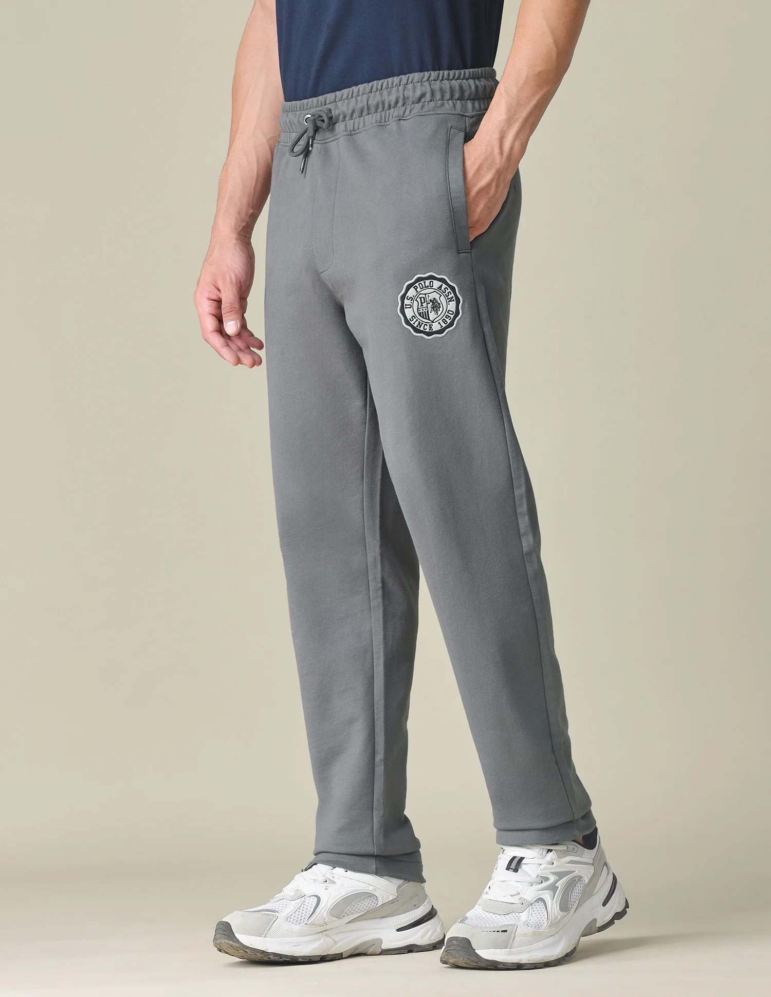 Mid Rise Solid Track Pants - Image 4