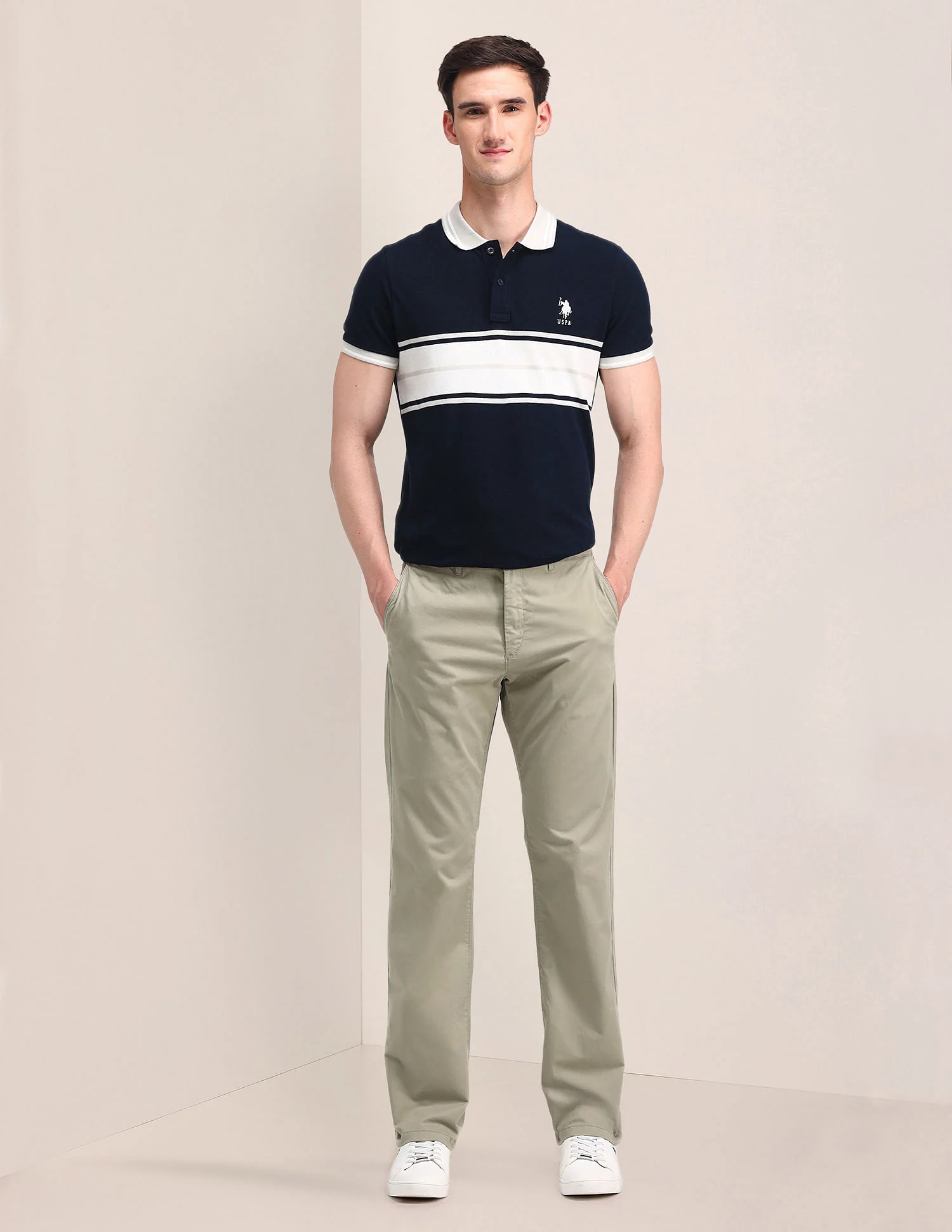 Mid Rise Straight Fit Trousers - Image 3