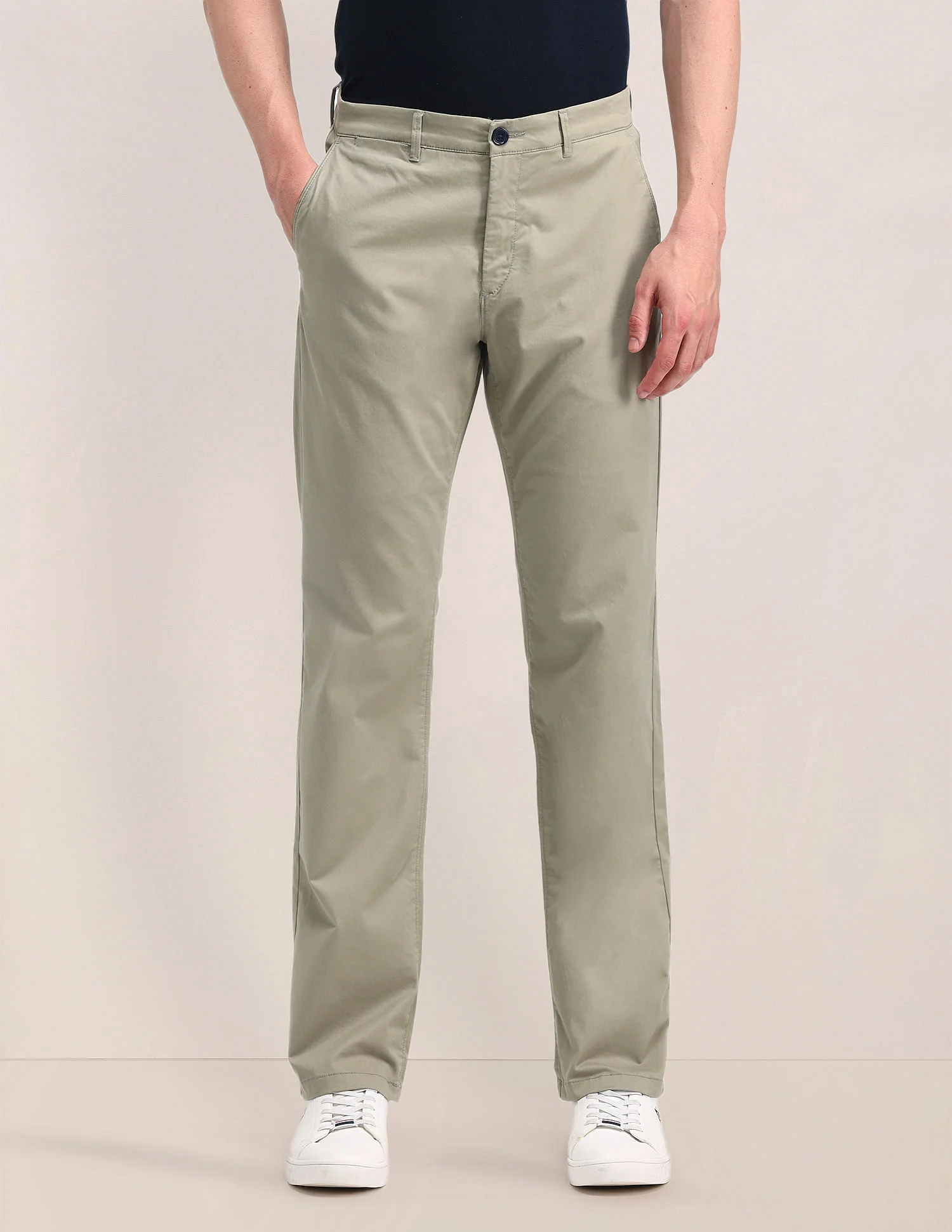 Mid Rise Straight Fit Trousers - Image 6