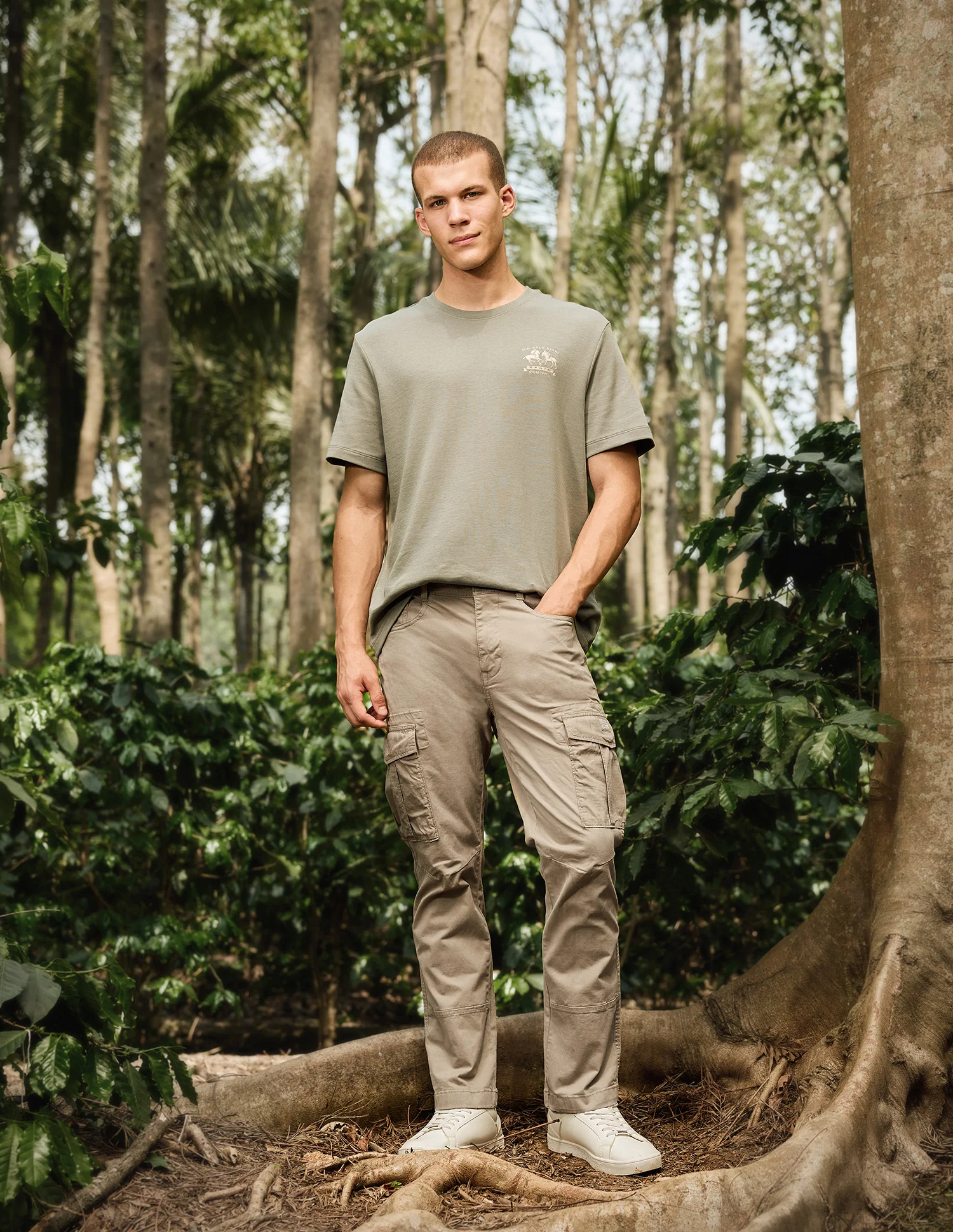 Mid Rise Straight Fit Twill Cargos - Image 3