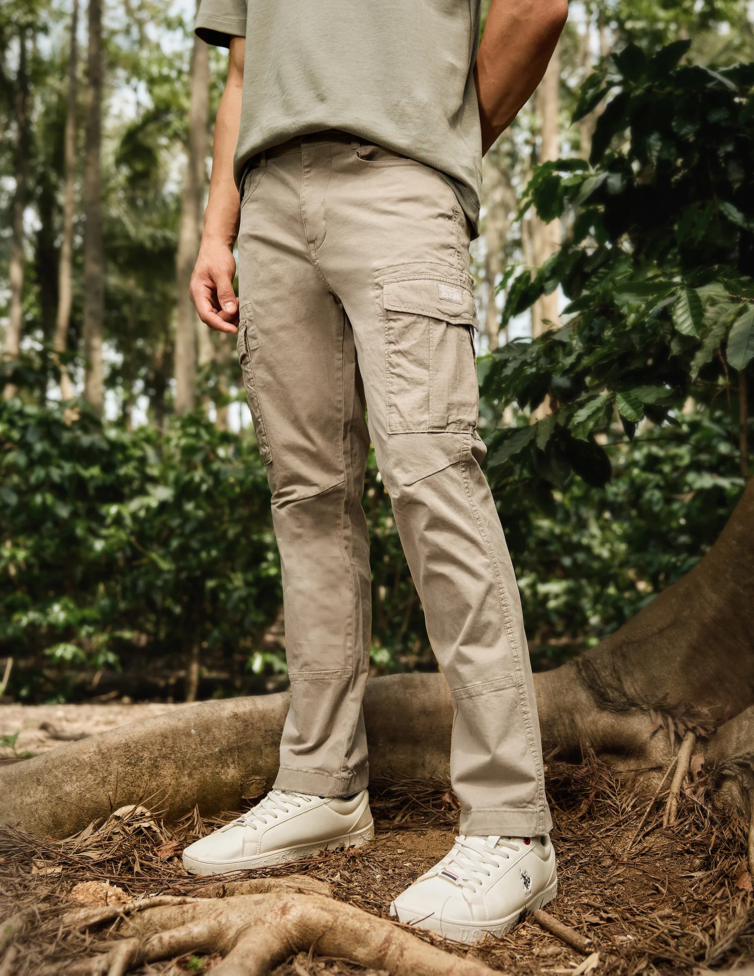 Mid Rise Straight Fit Twill Cargos - Image 4