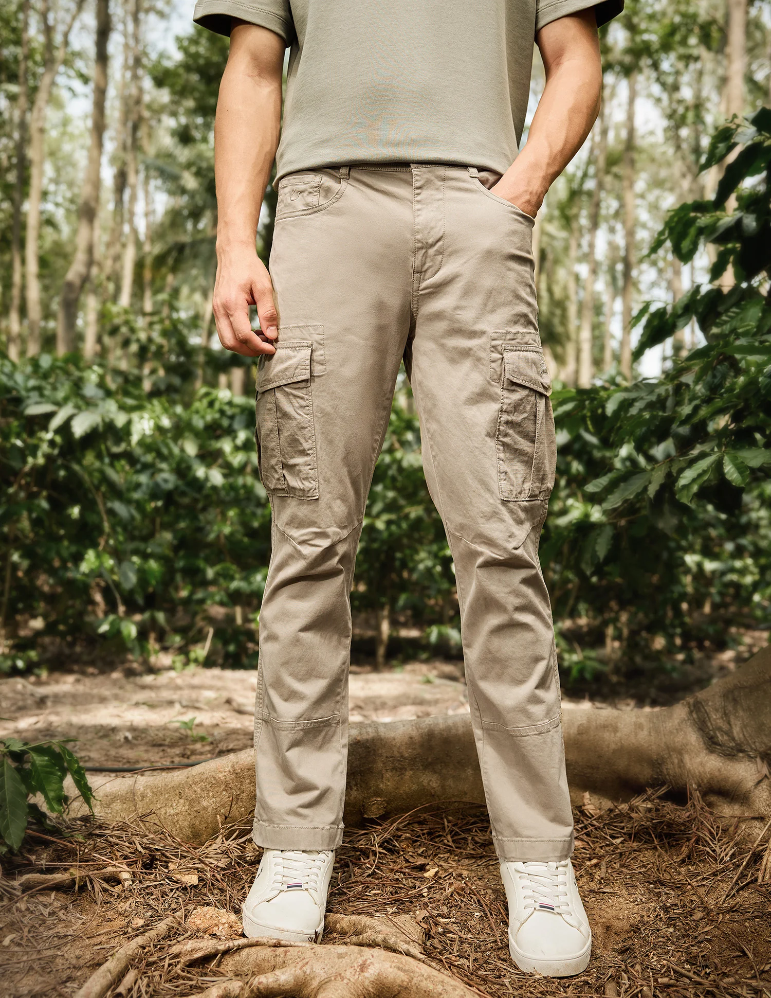 Mid Rise Straight Fit Twill Cargos - Image 6