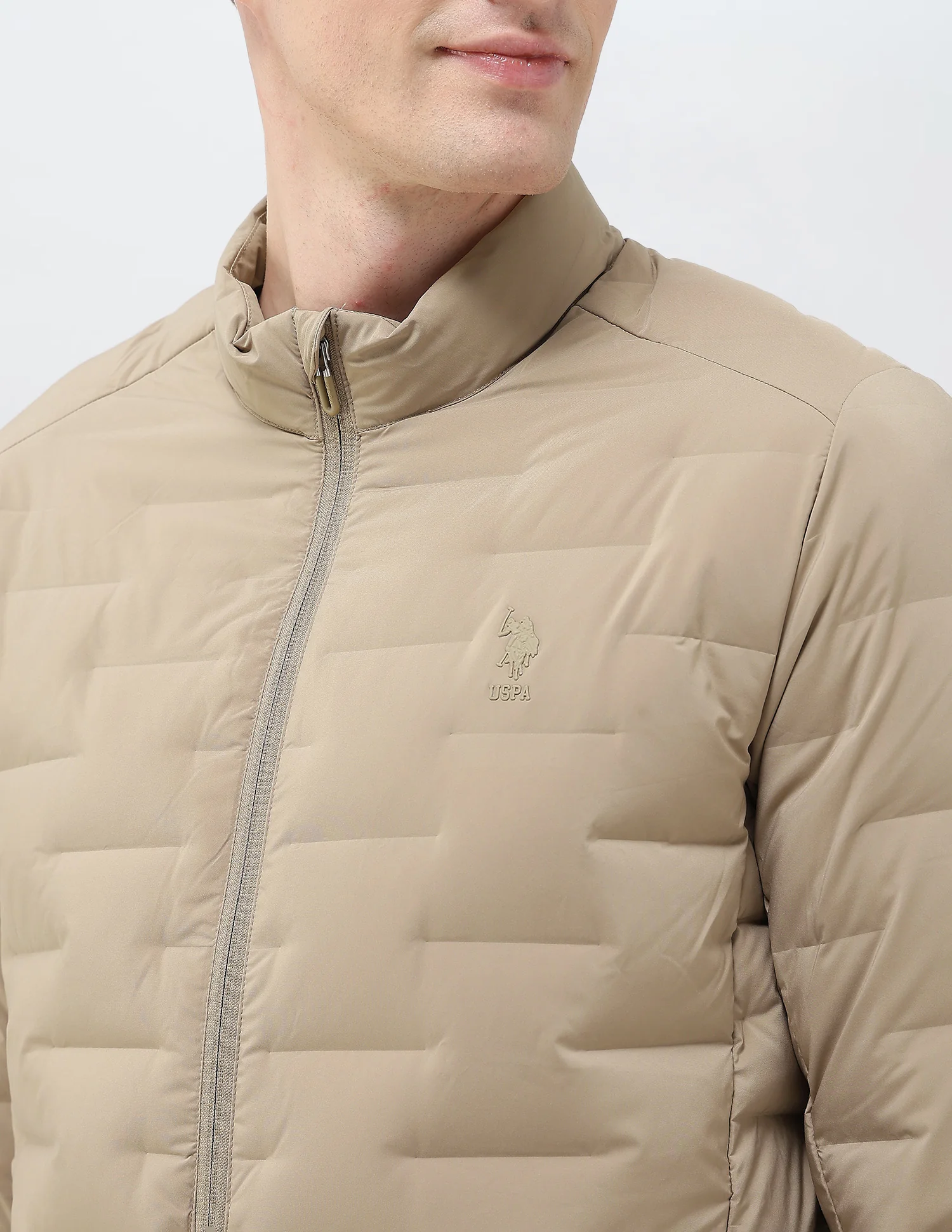 Mock Collar Regular Fit Smart Heat Jacket - Image 7