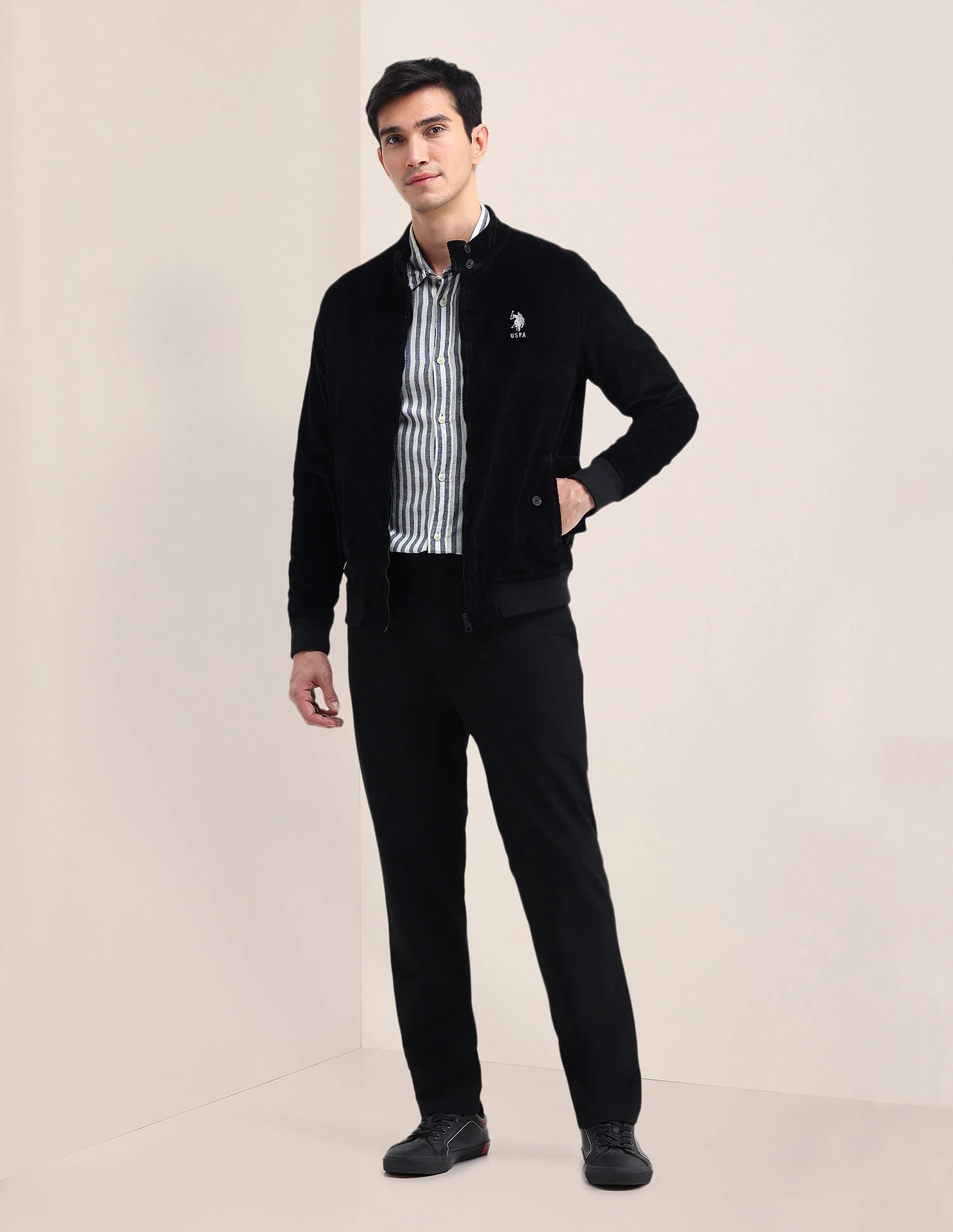 Mock Neck Regular Fit Jacket - Image 3