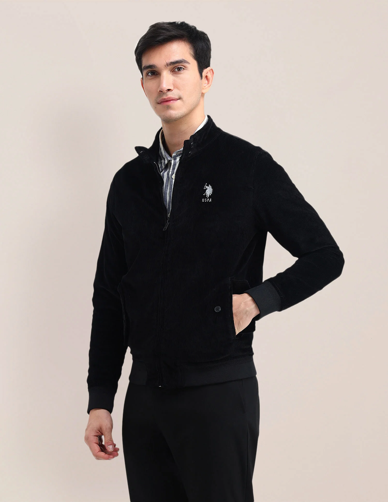 Mock Neck Regular Fit Jacket - Image 4