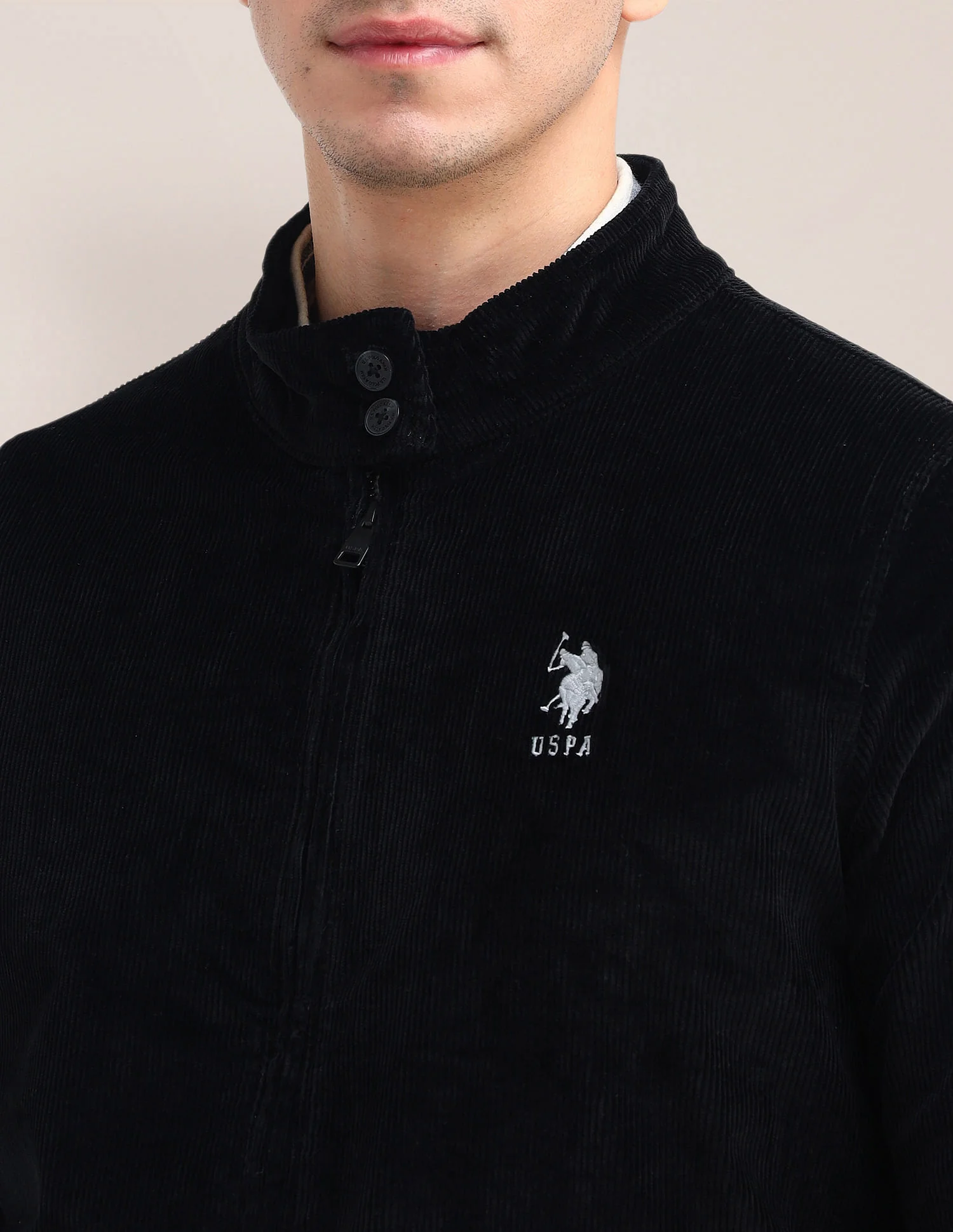 Mock Neck Regular Fit Jacket - Image 7
