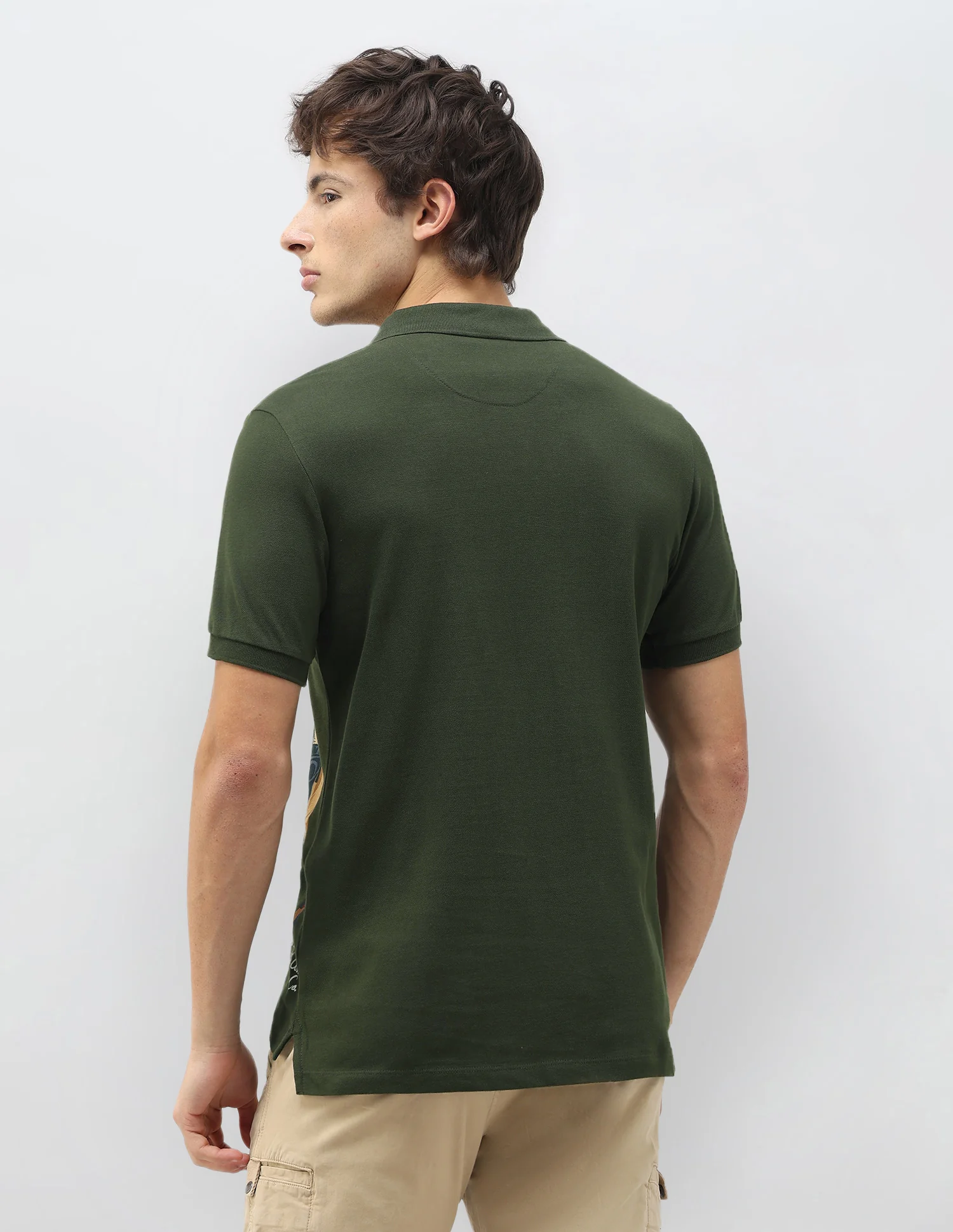 Motel On The Coast Graphic Brand Printed Polo Shirt - Image 5
