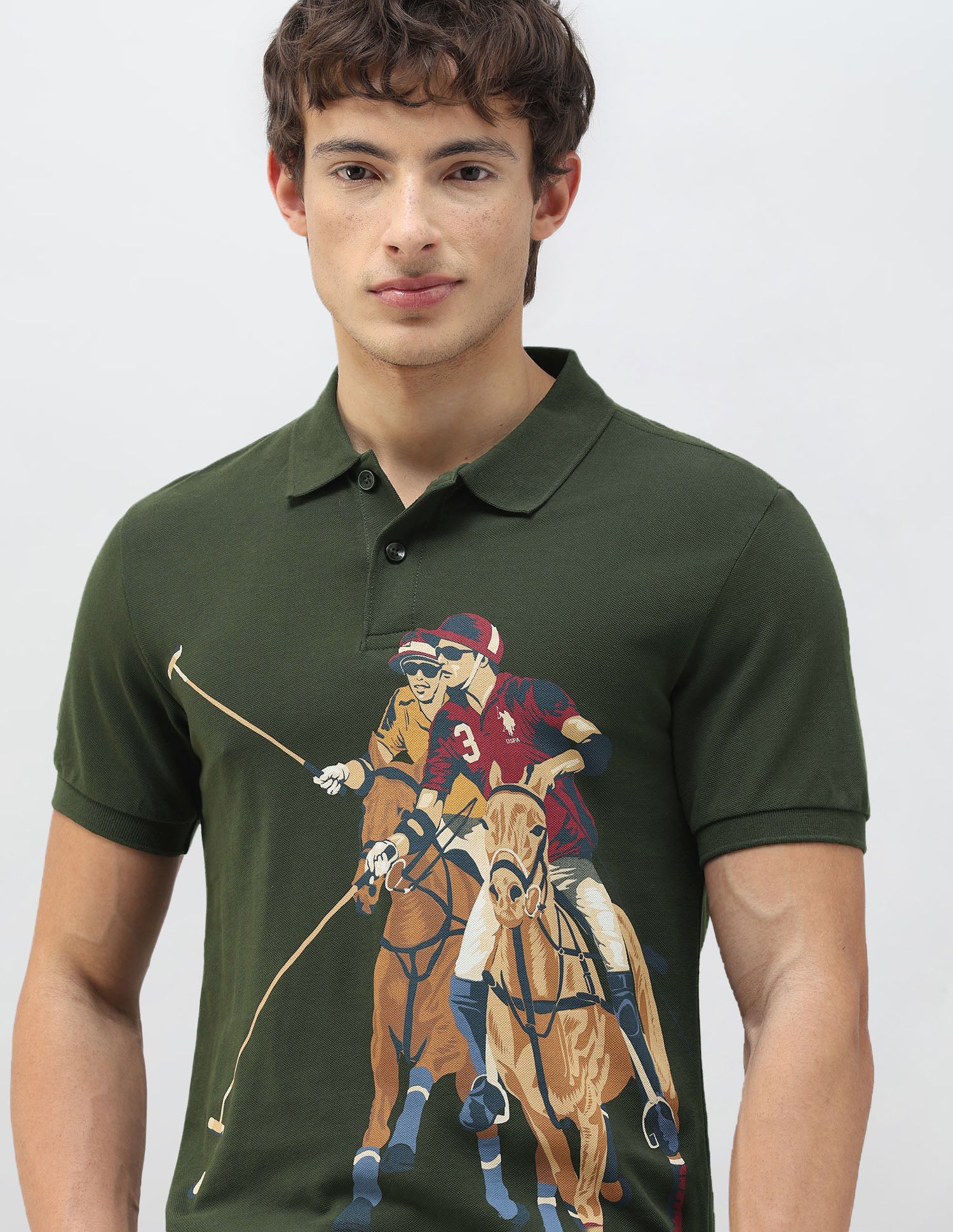 Motel On The Coast Graphic Brand Printed Polo Shirt - Image 7