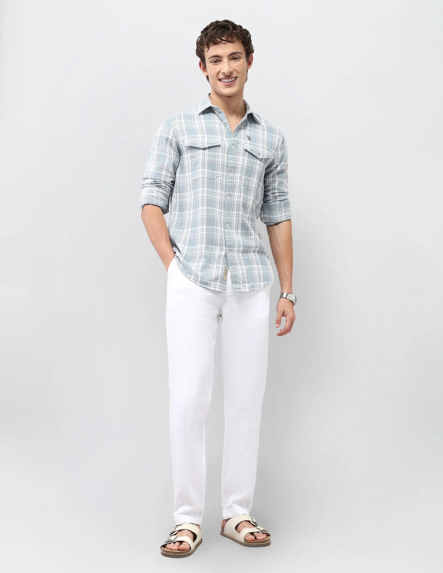 Motel On The Coast Self Design Plaid Checked Shirt - Image 3