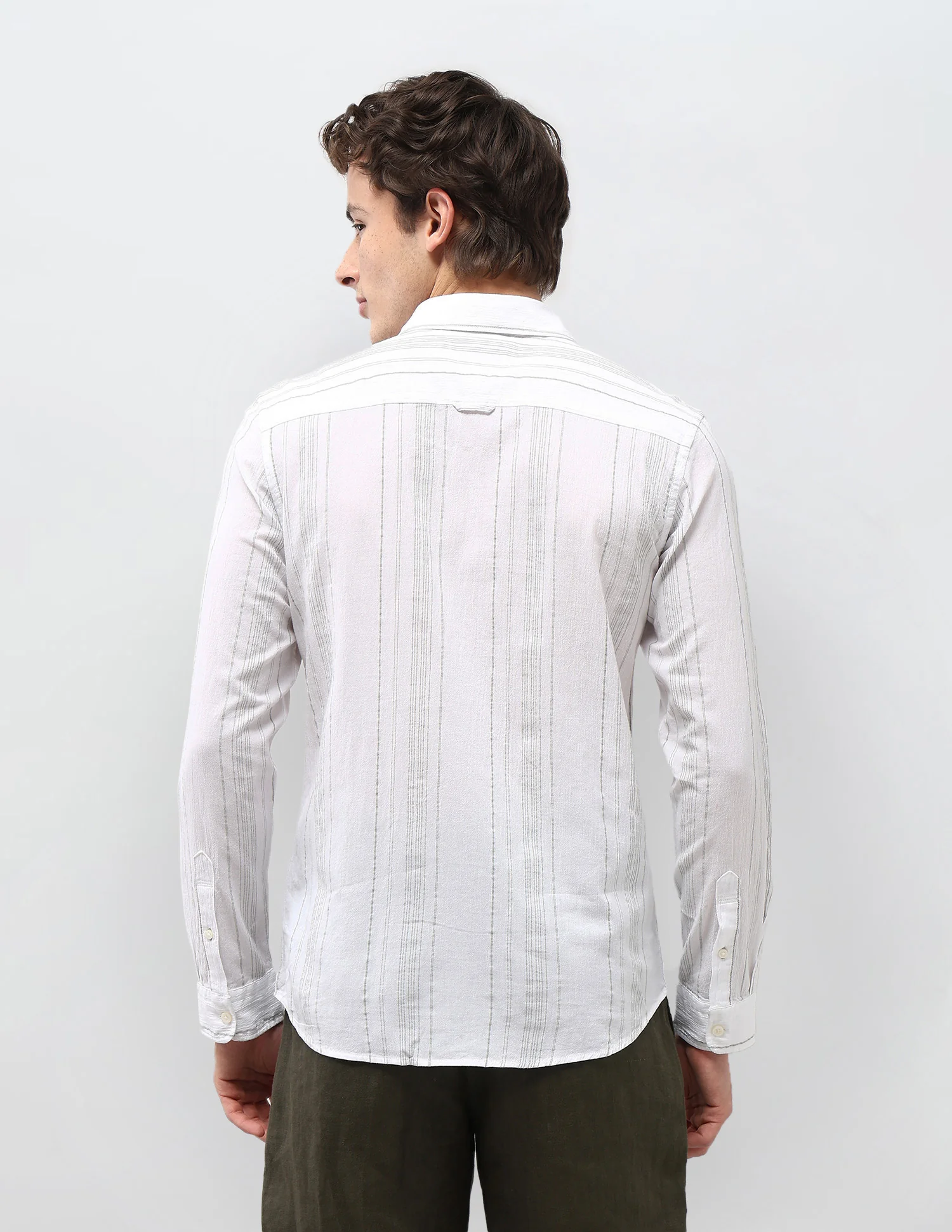 Motel On The Coast Self Design Vertical Striped Shirt - Image 5
