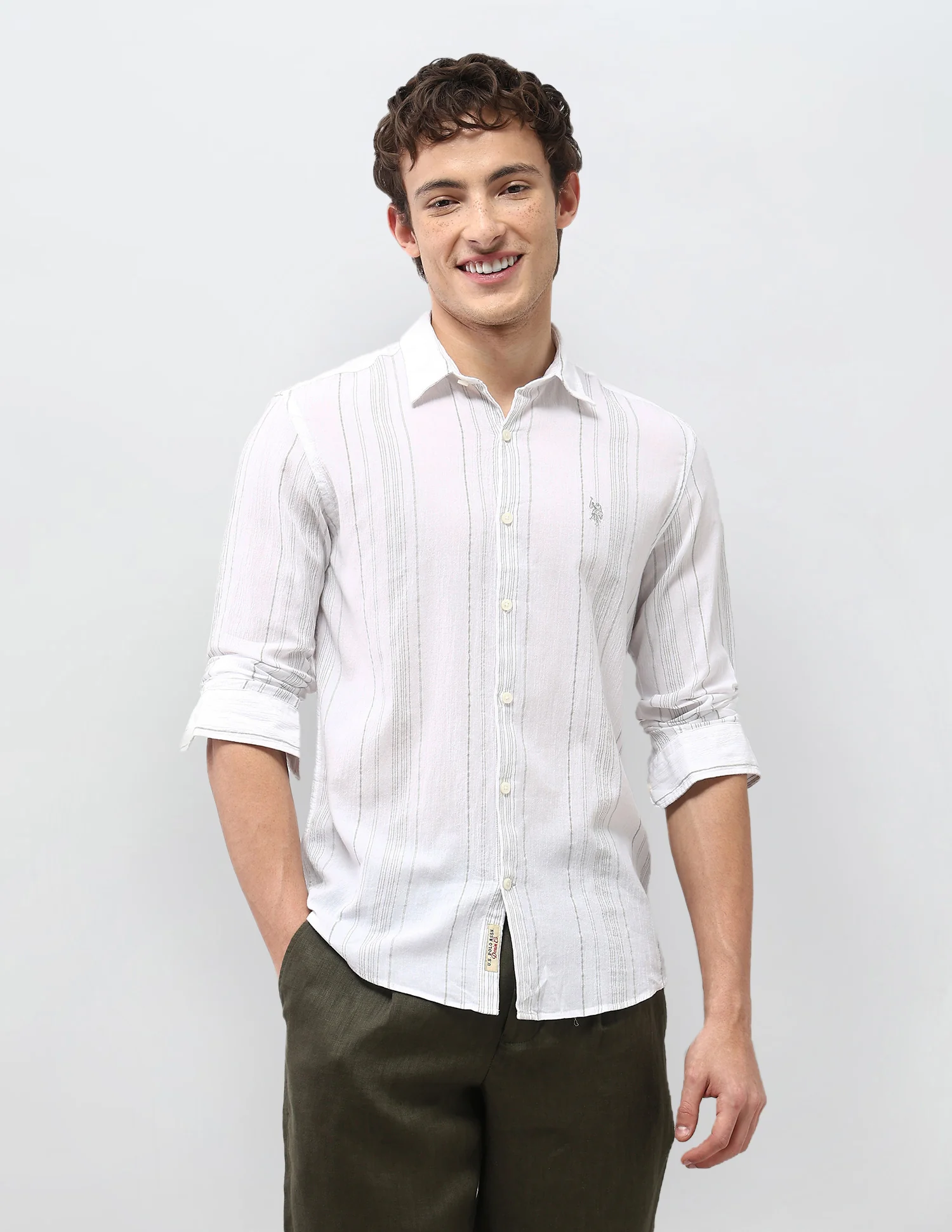Motel On The Coast Self Design Vertical Striped Shirt - Image 6