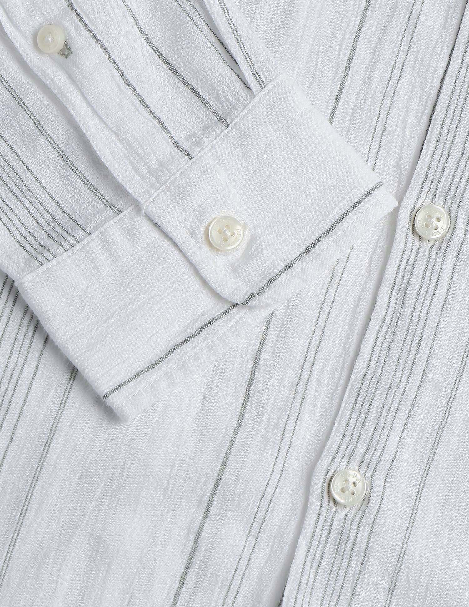 Motel On The Coast Self Design Vertical Striped Shirt - Image 8