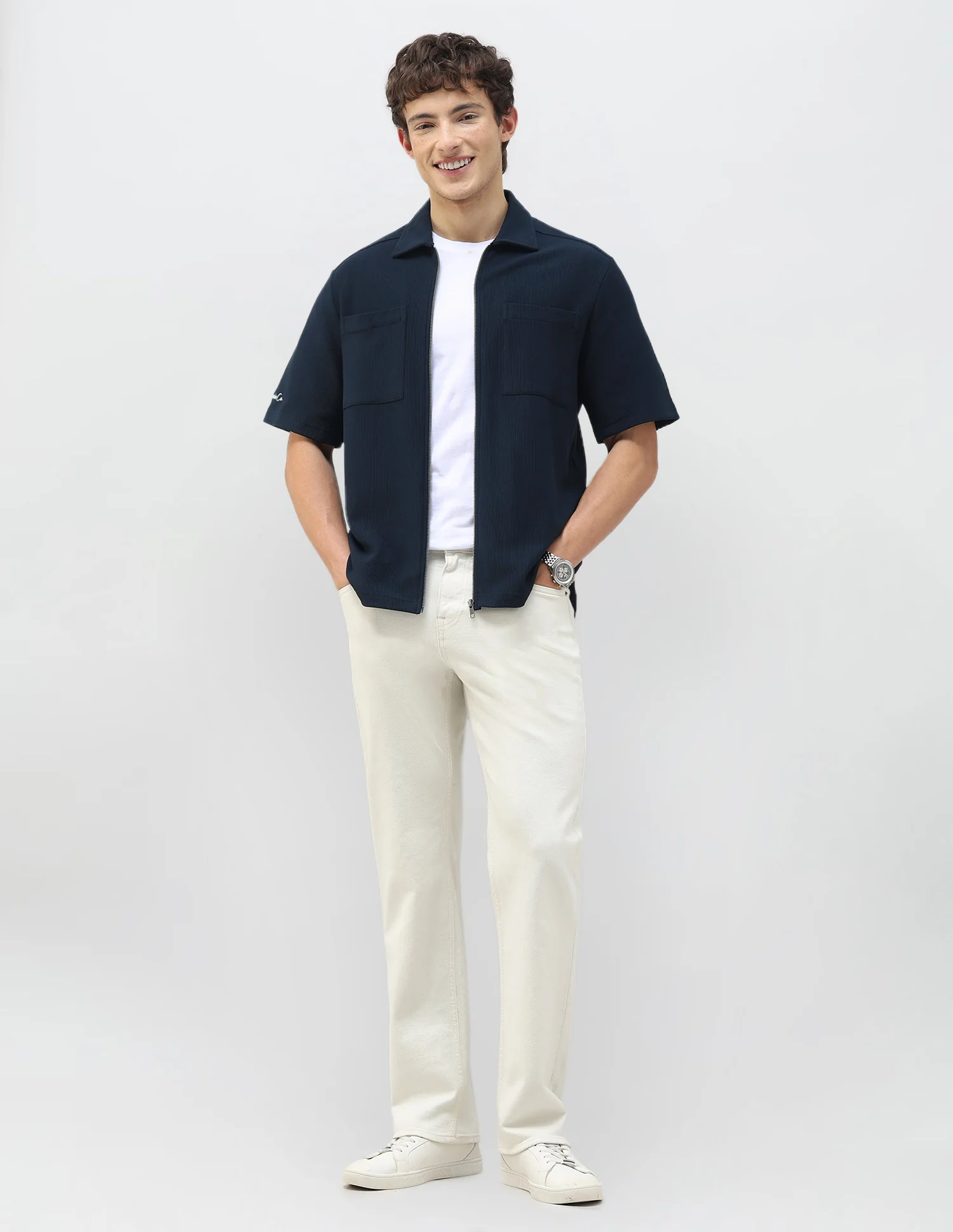 Motel On The Coast Slim Fit Zipper Shirt - Image 3