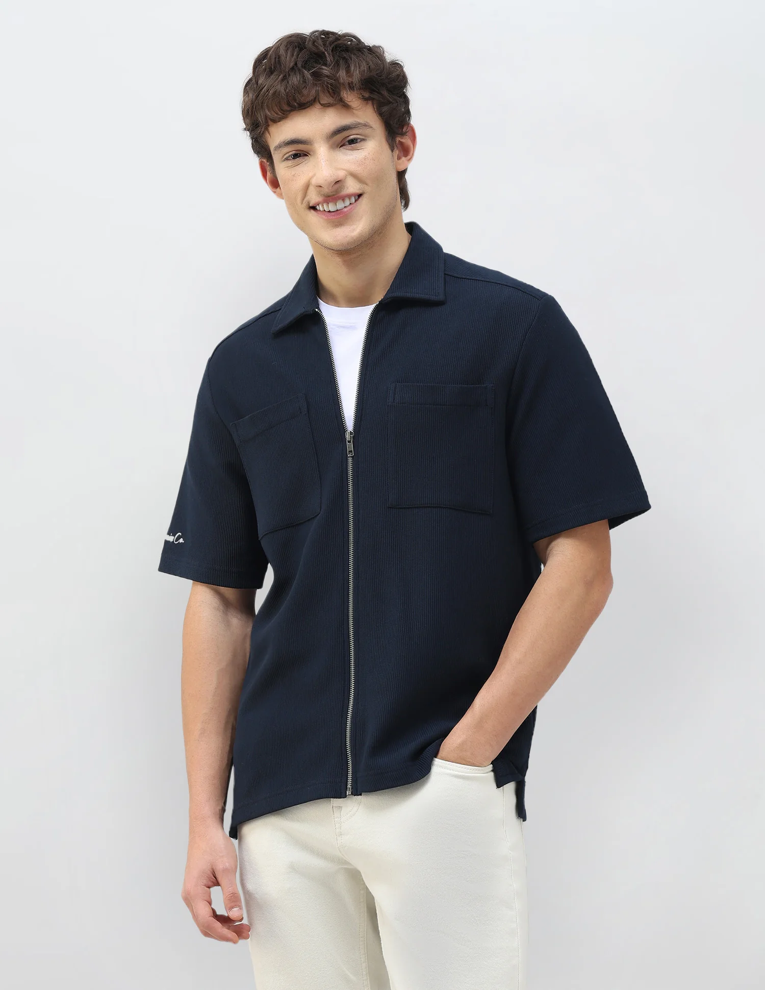 Motel On The Coast Slim Fit Zipper Shirt - Image 4